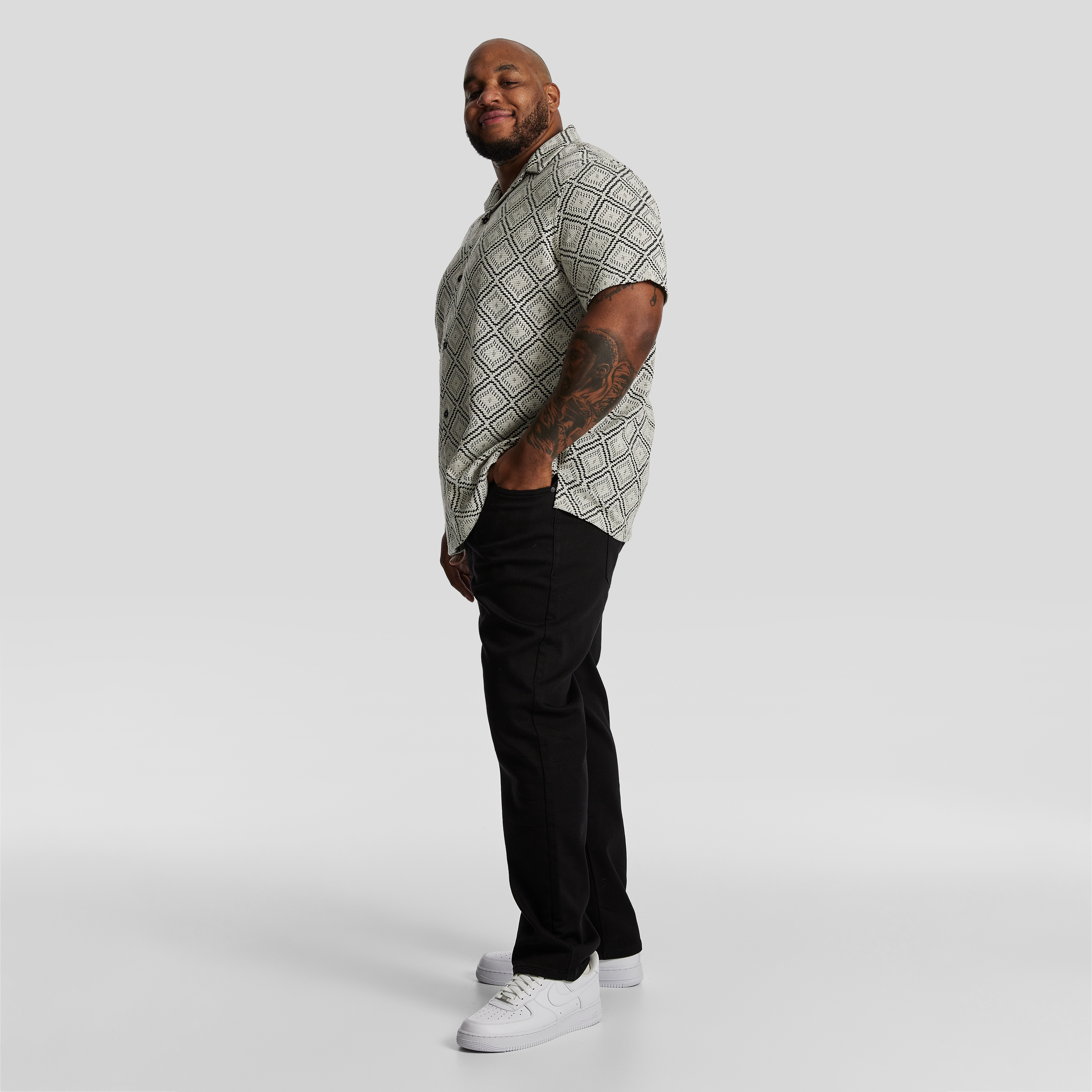 White Belmore Lace Short Sleeve Shirt