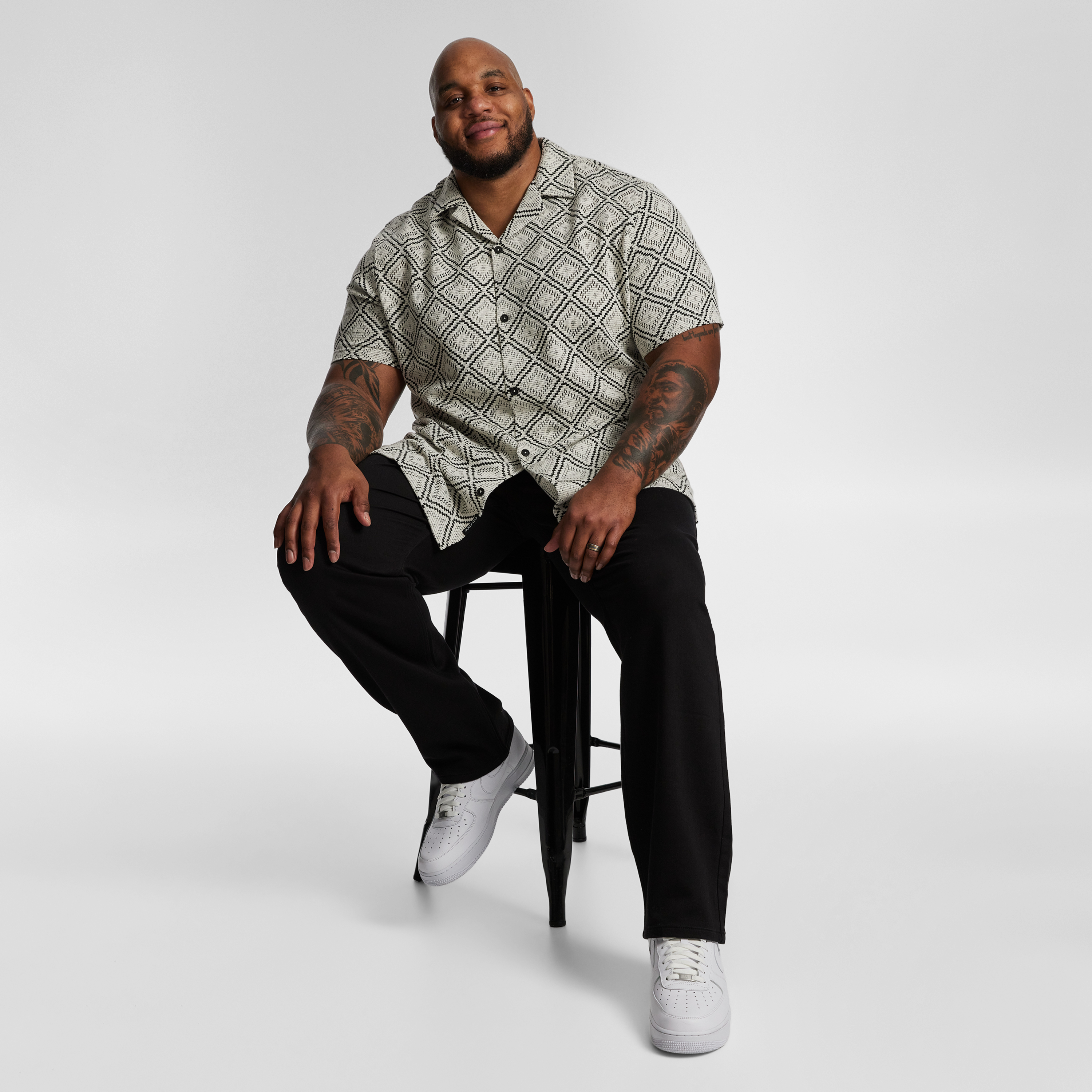 White Belmore Lace Short Sleeve Shirt