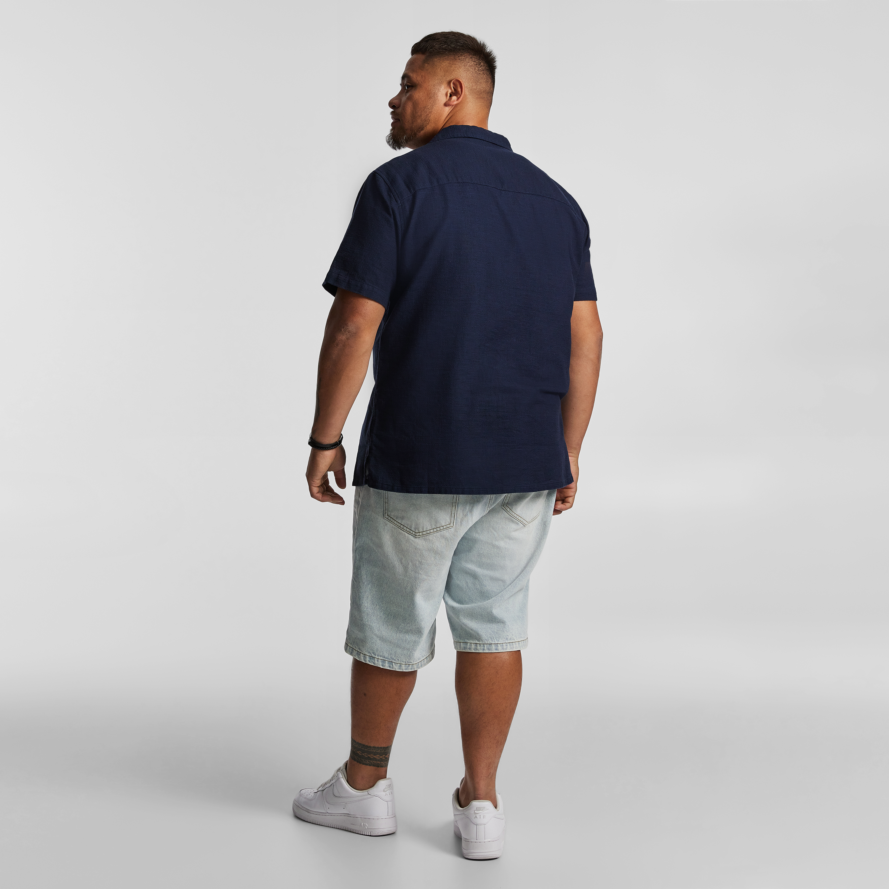 Navy Jeff Textured Shirt