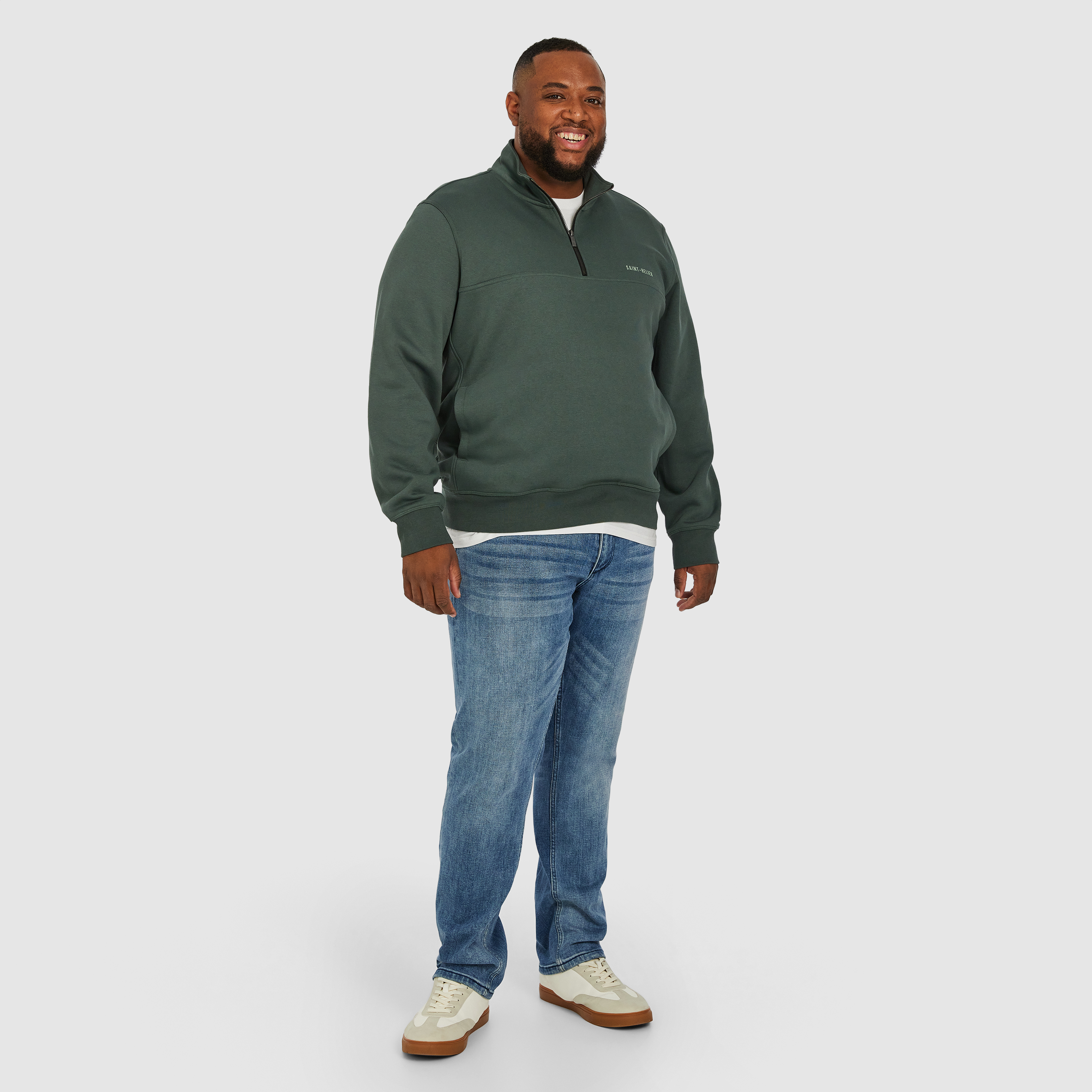 Green Aspect Quarter Zip Sweat