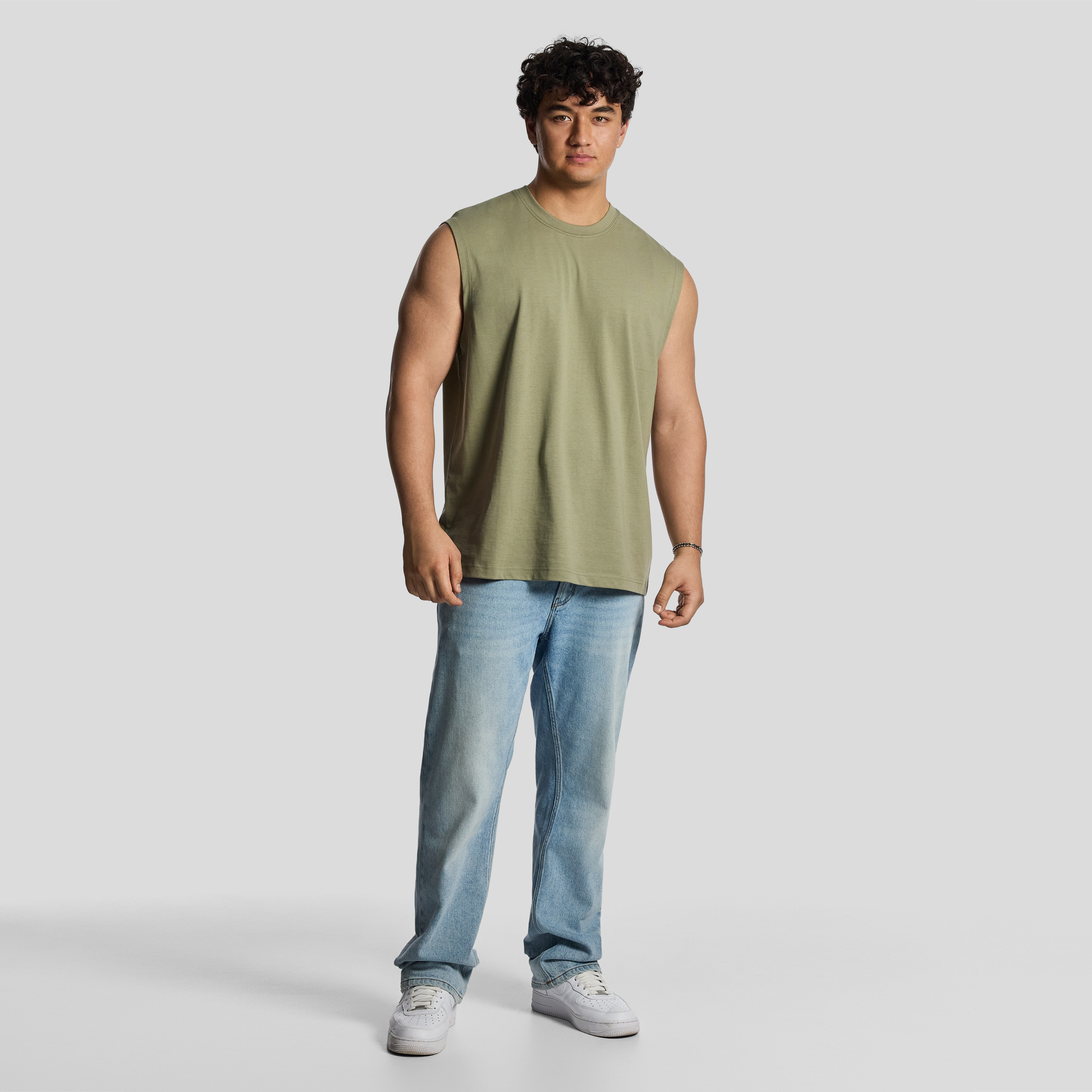 Light Khaki Sleeveless Tee