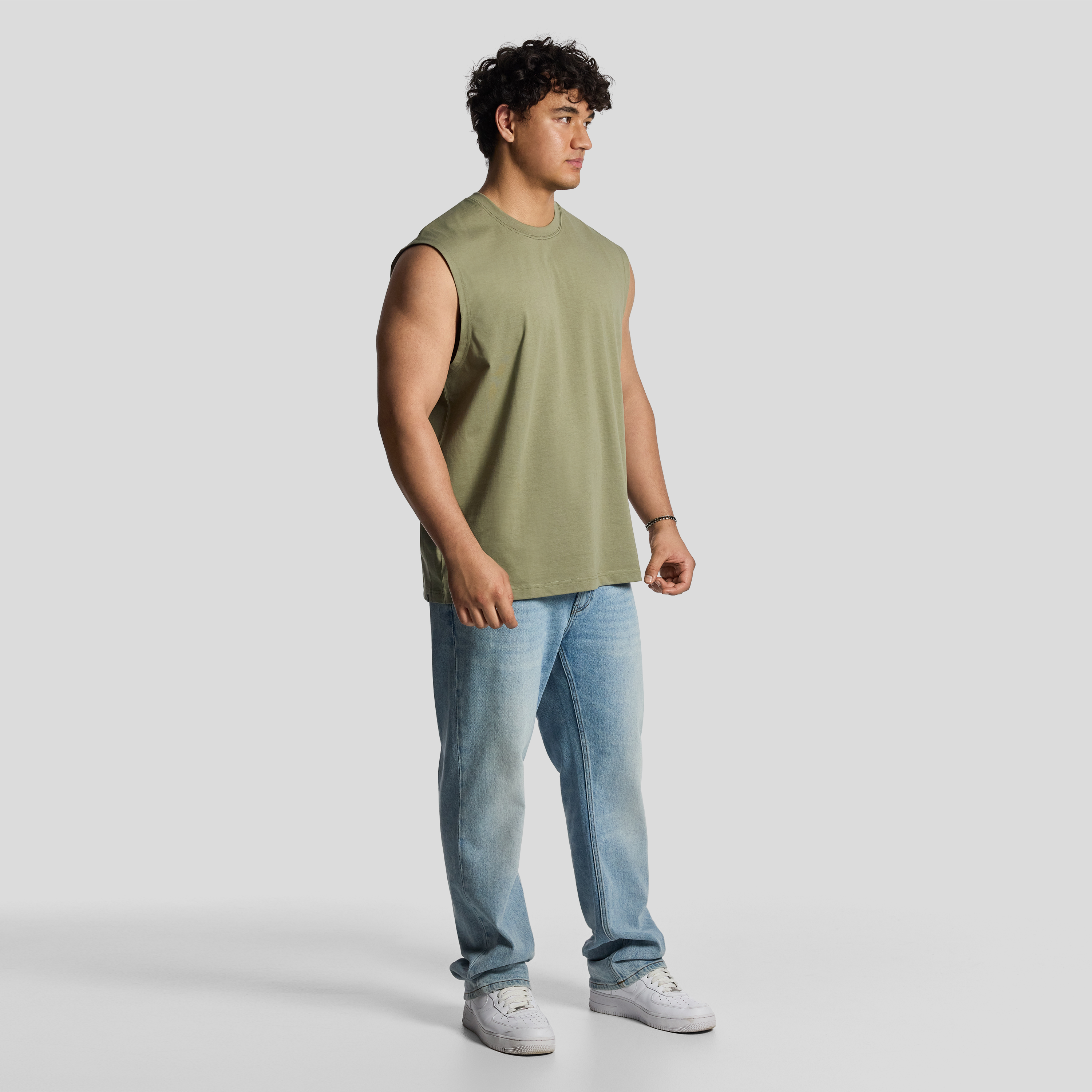 Light Khaki Sleeveless Tee