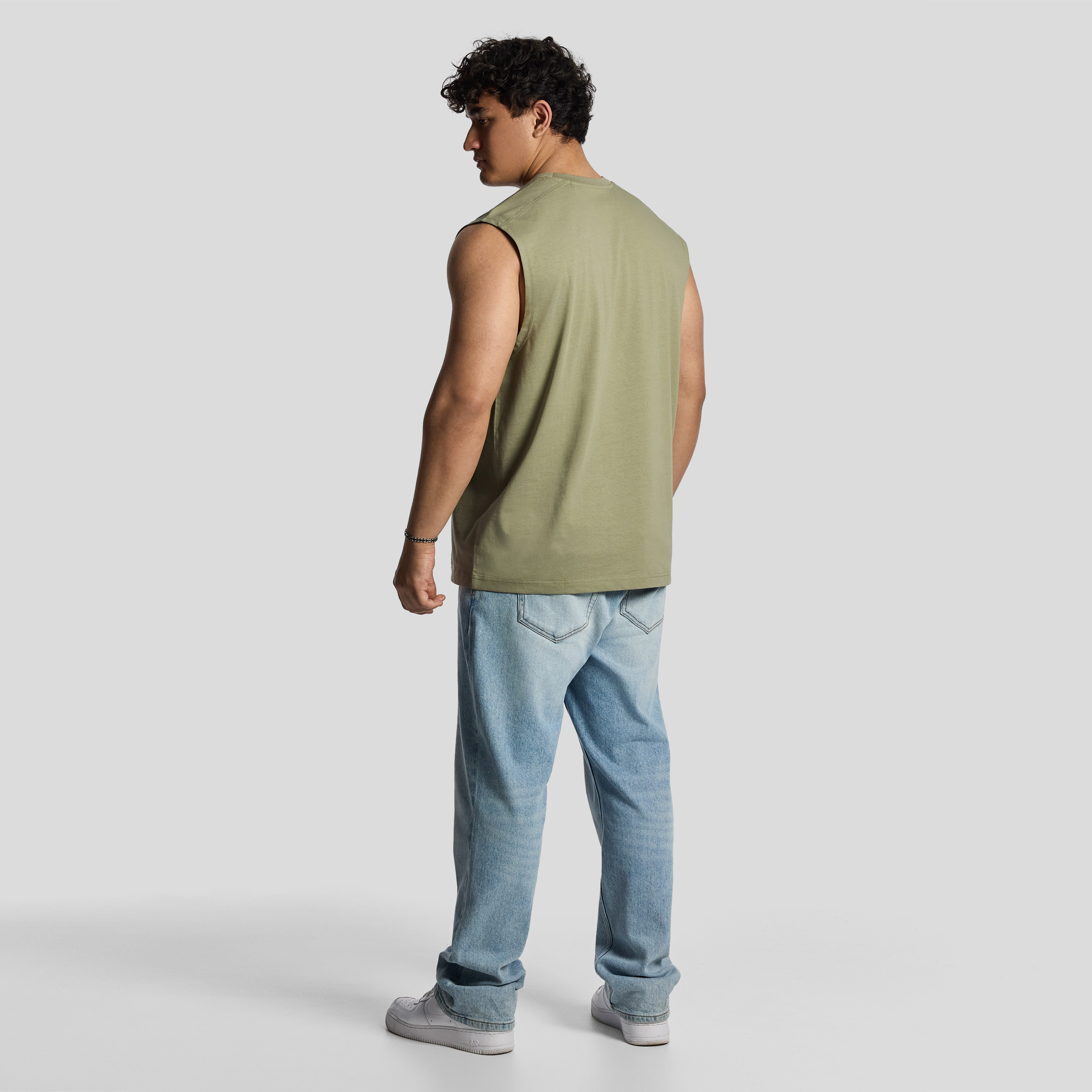 Light Khaki Sleeveless Tee