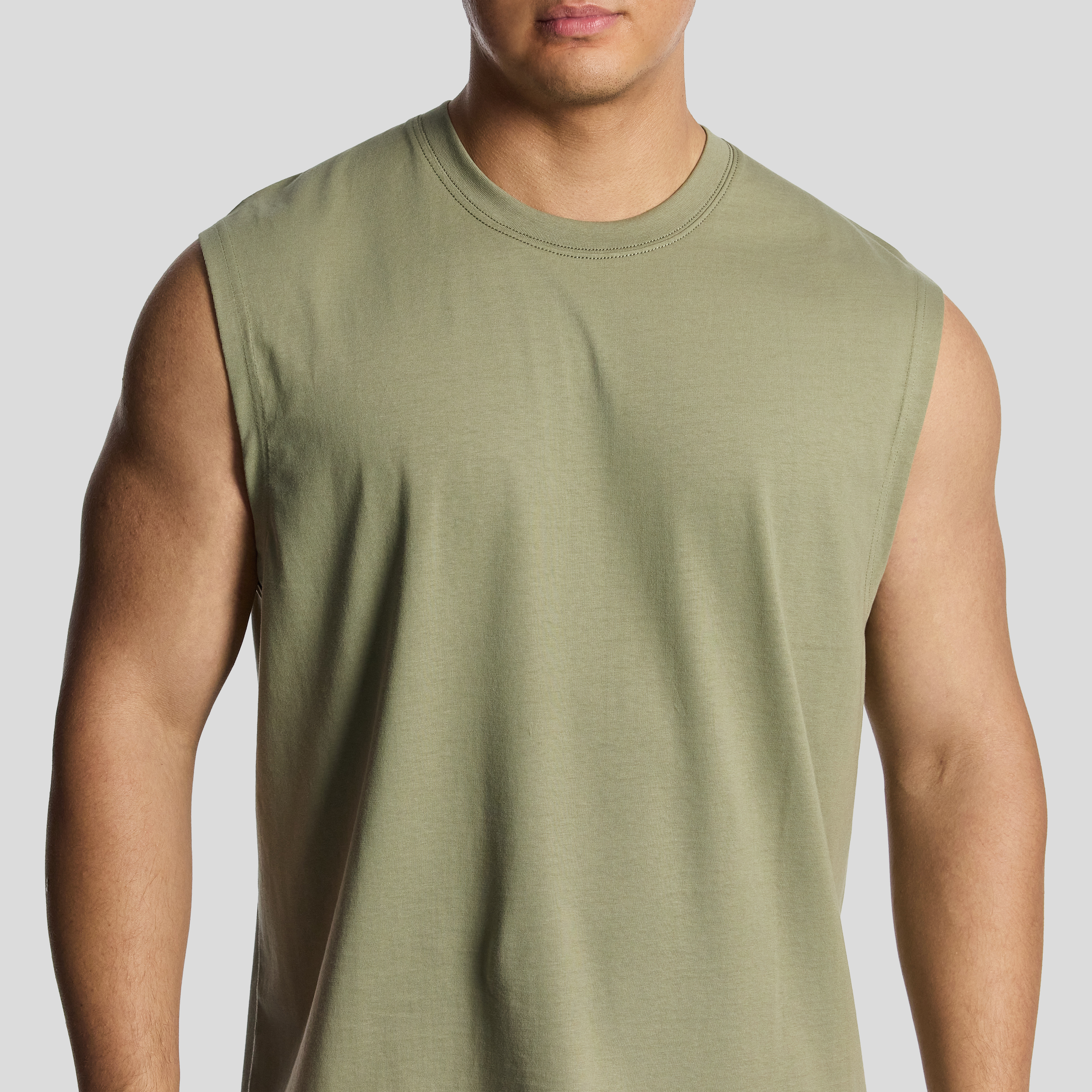 Light Khaki Sleeveless Tee