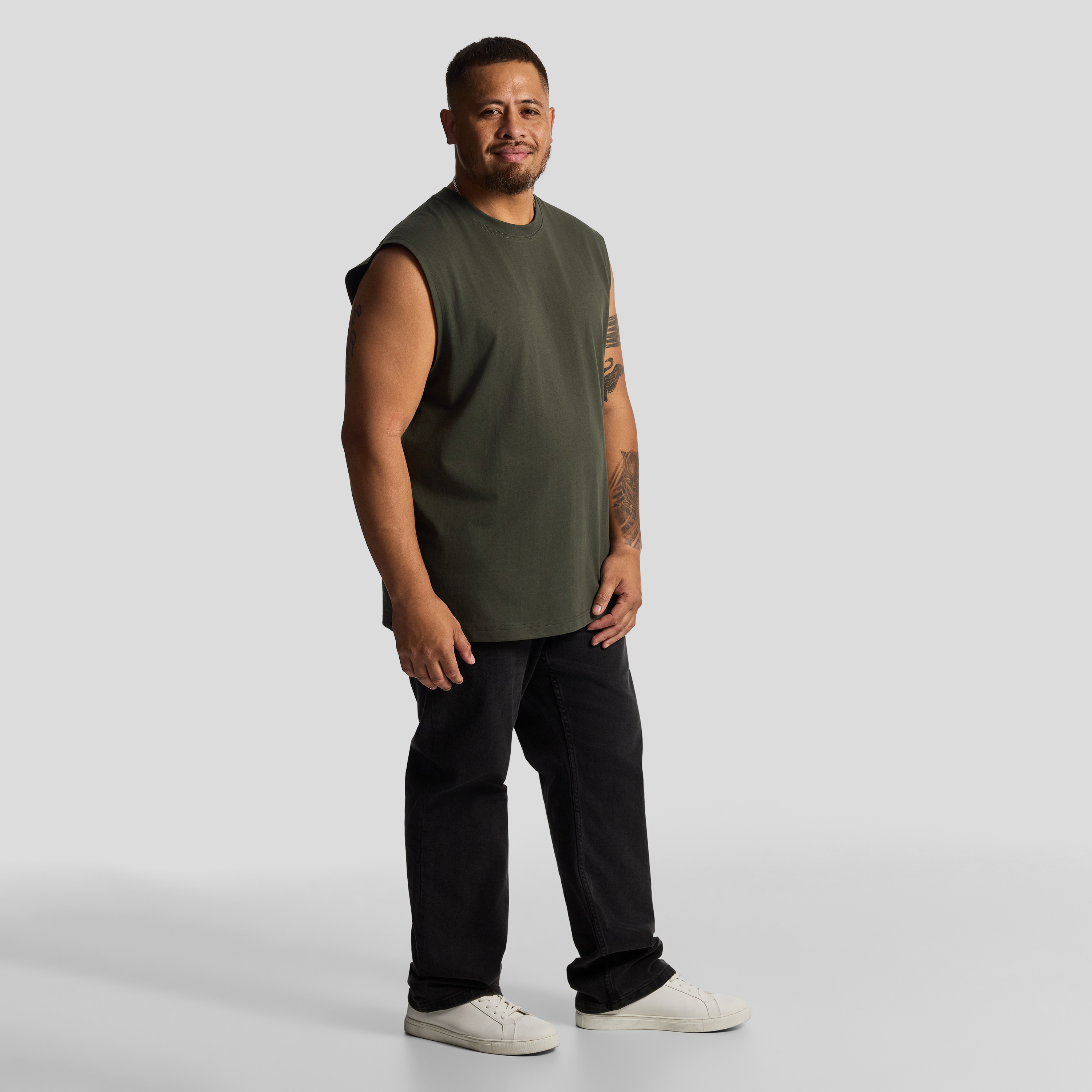 Military Green Sleeveless Tee