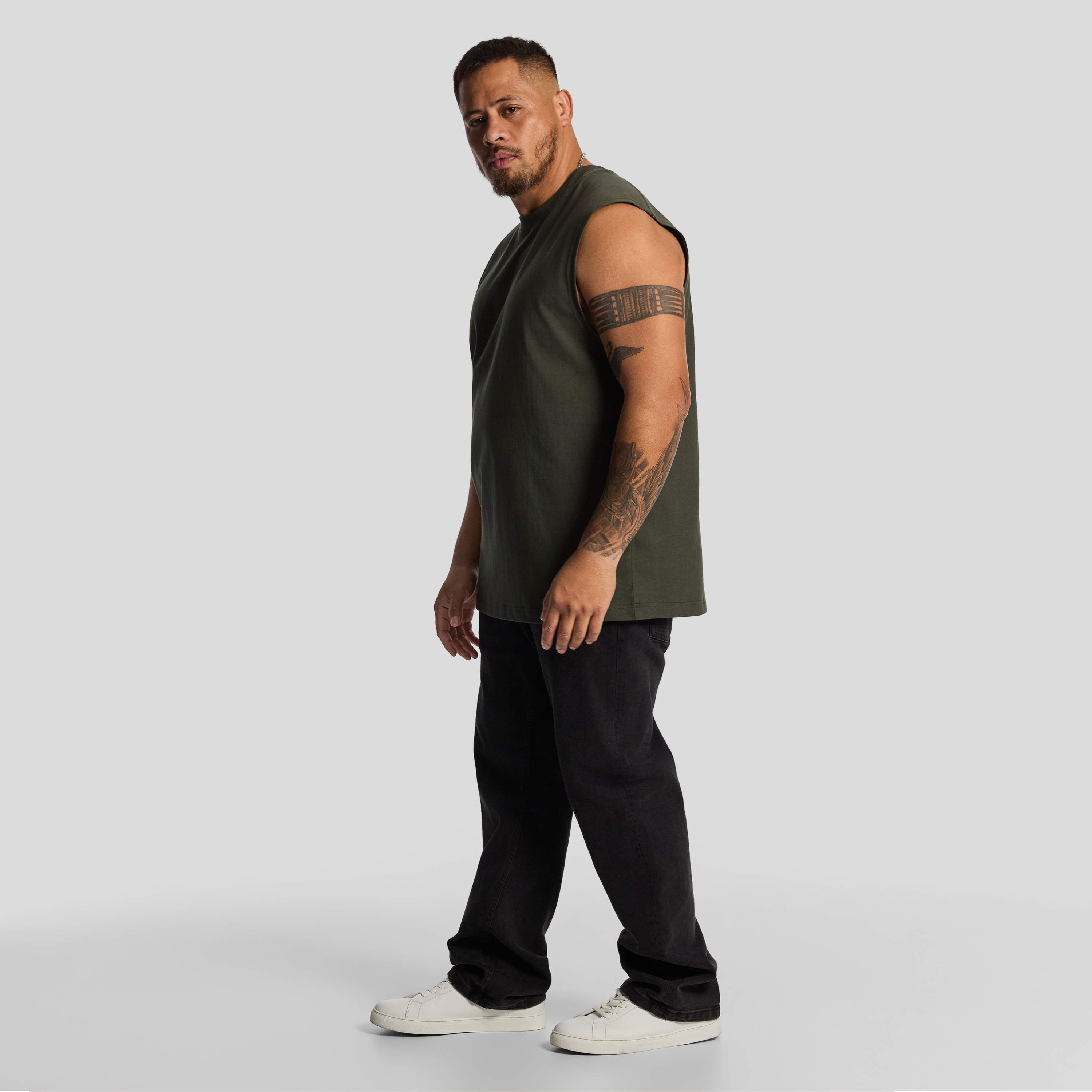 Military Green Sleeveless Tee