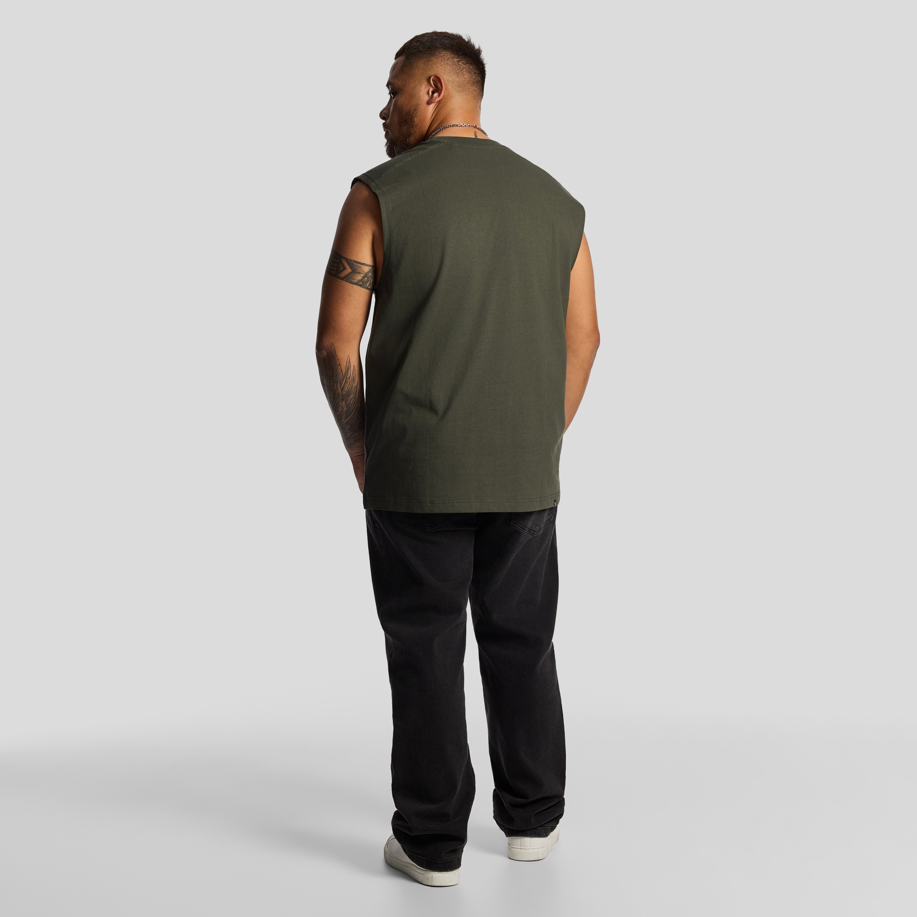 Military Green Sleeveless Tee