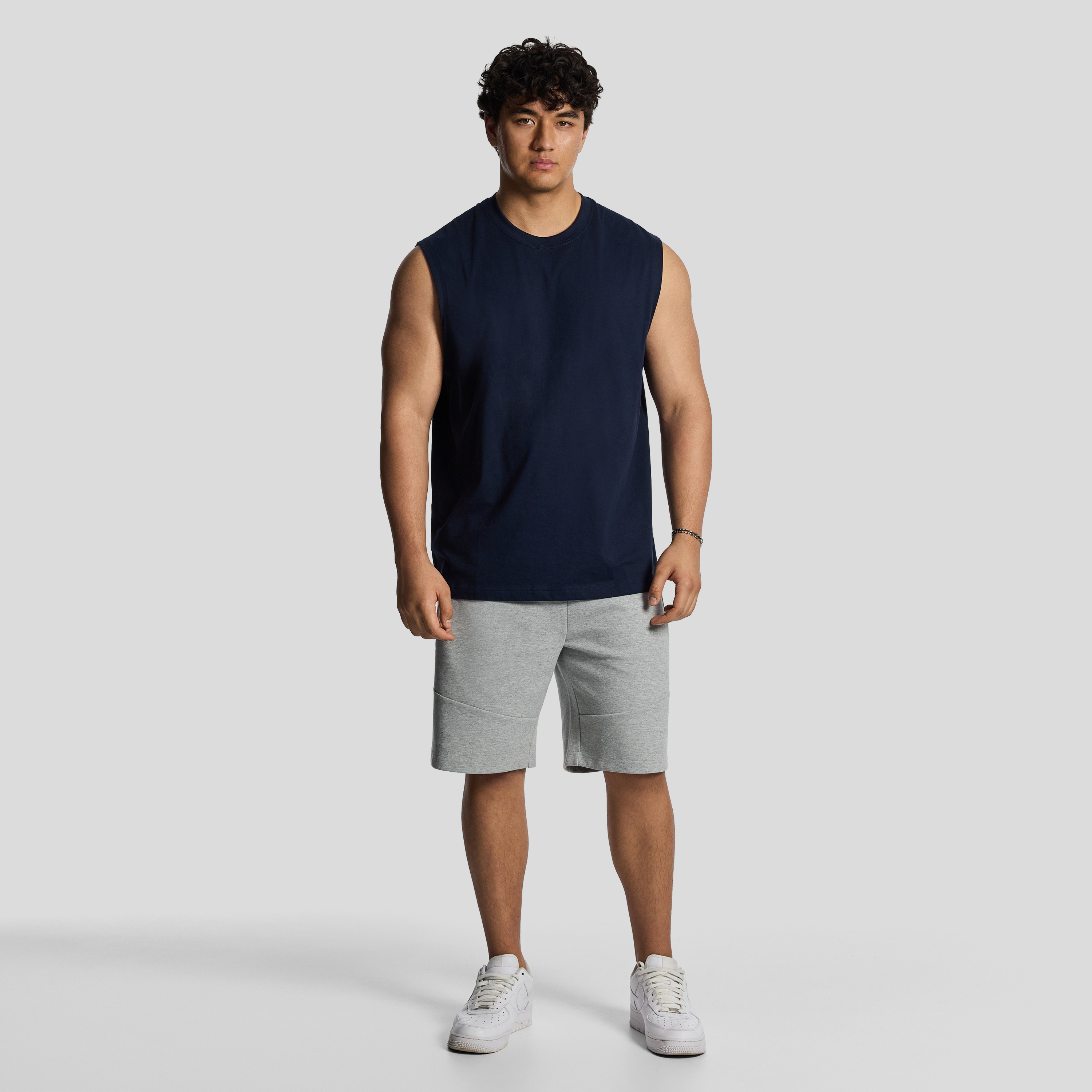Navy Sleeveless Tee