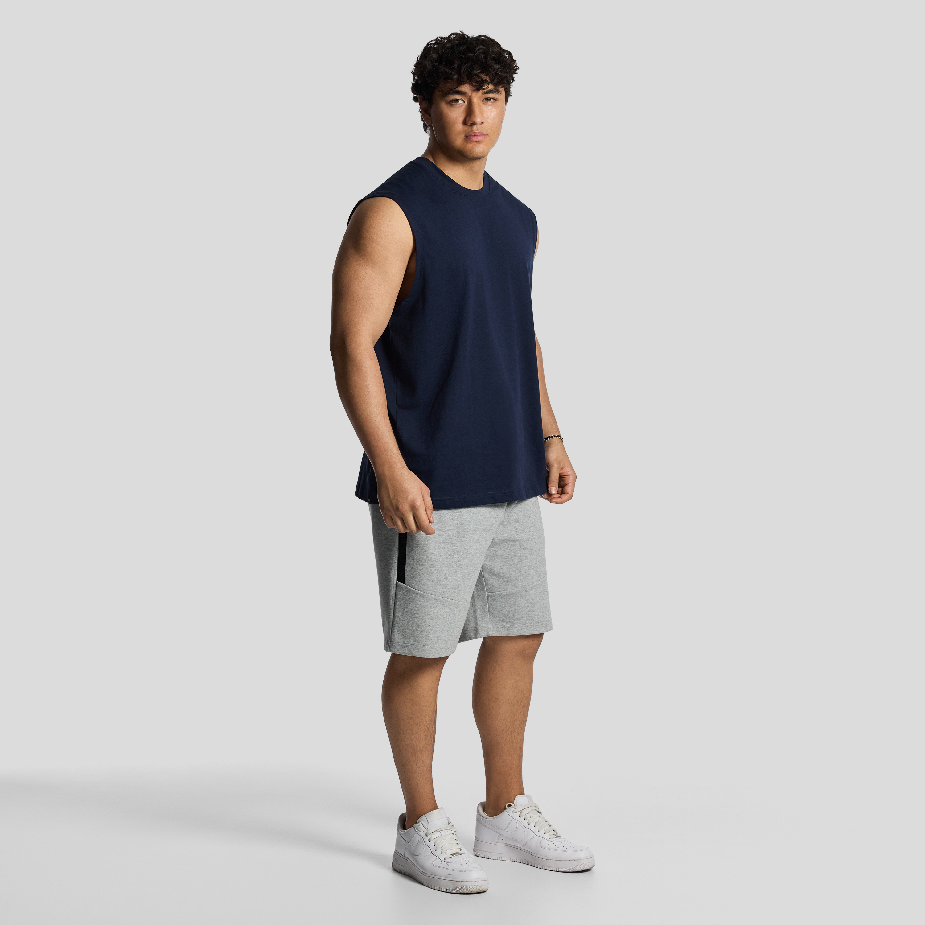 Navy Sleeveless Tee