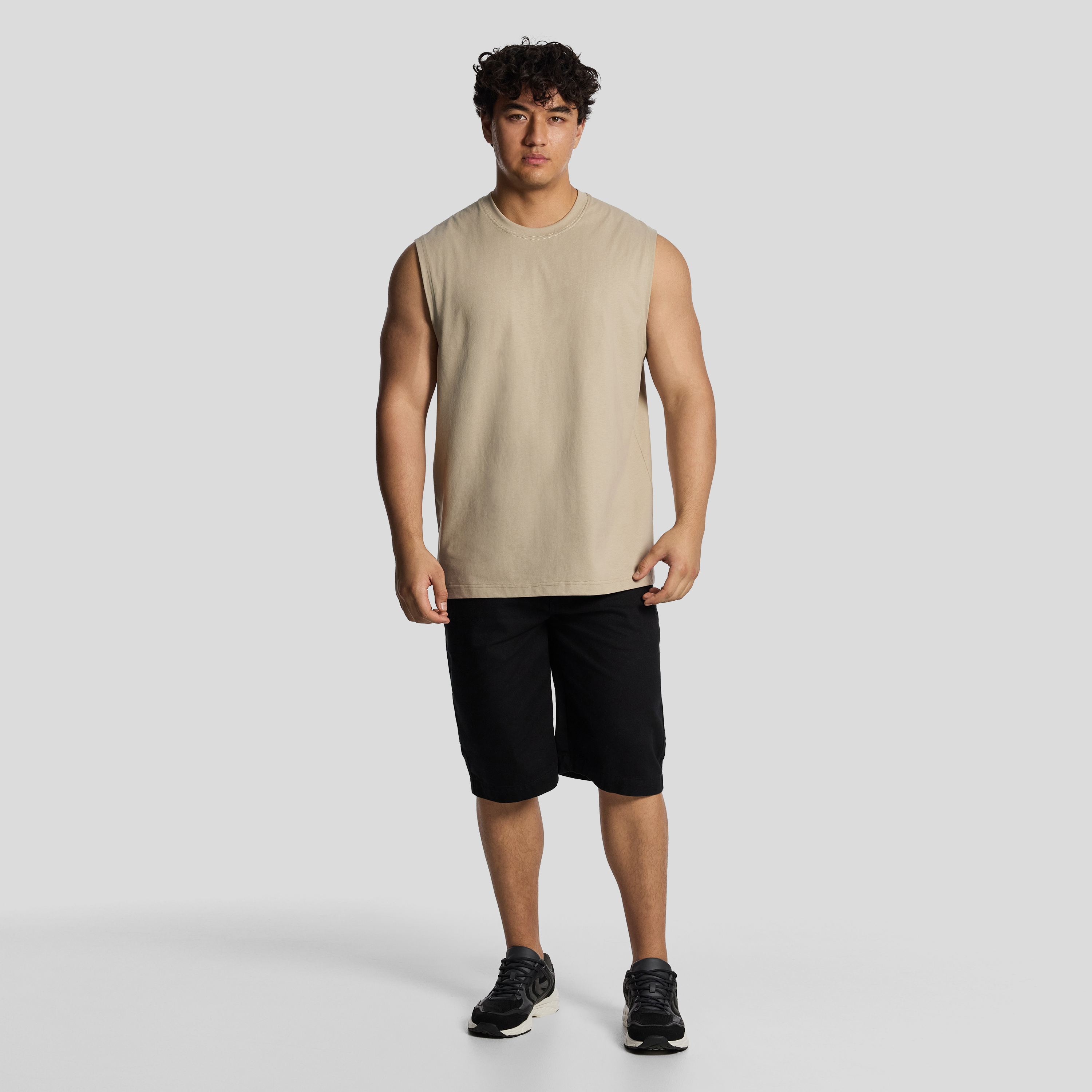 Stone Sleeveless Tee