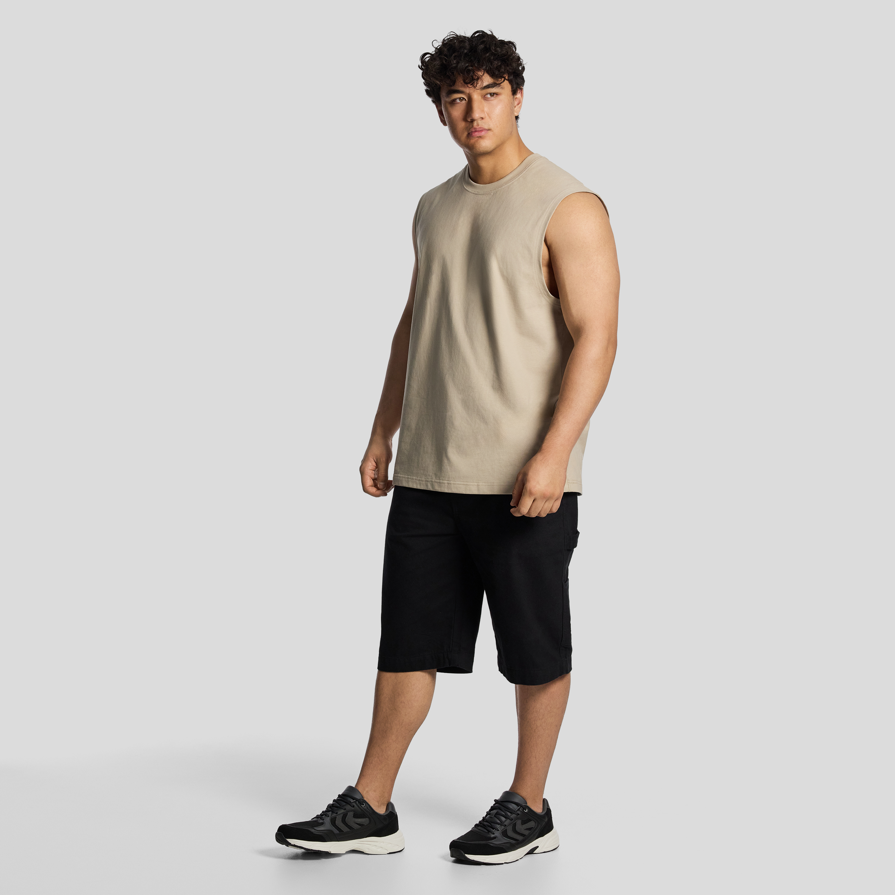 Stone Sleeveless Tee
