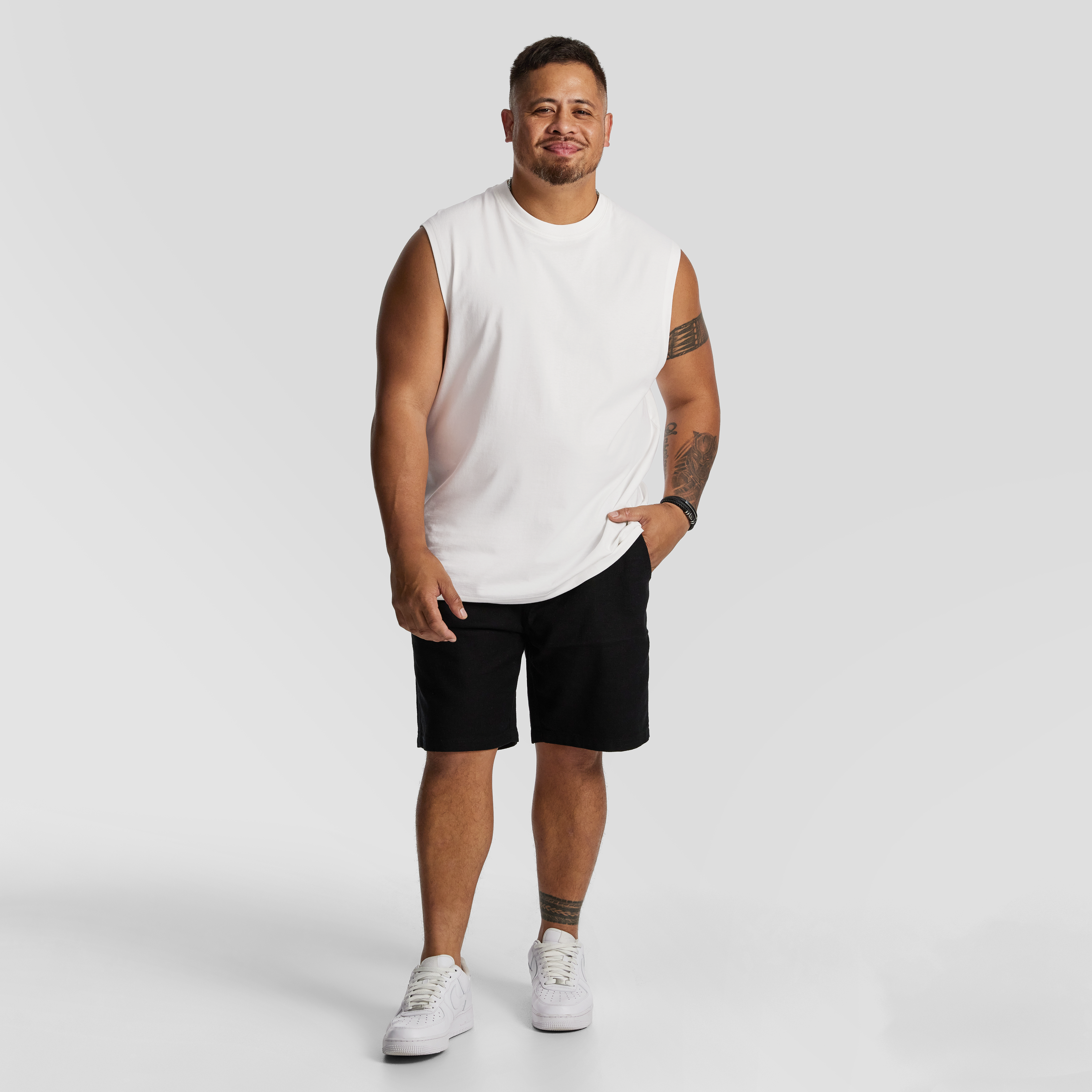 White Sleeveless Tee