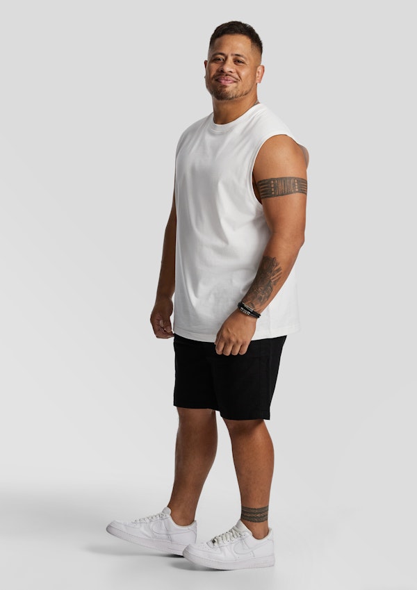 White Sleeveless Tee