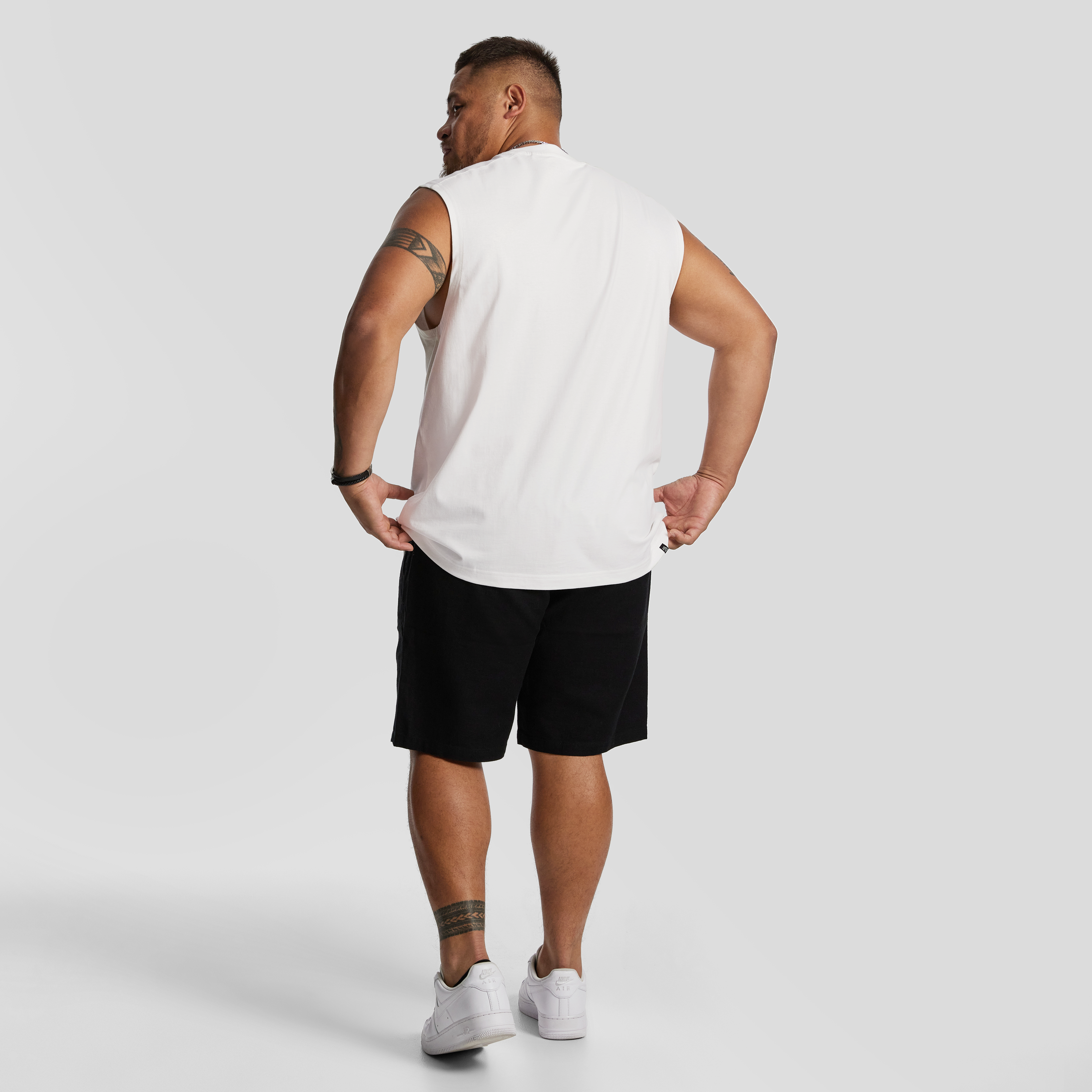 White Sleeveless Tee