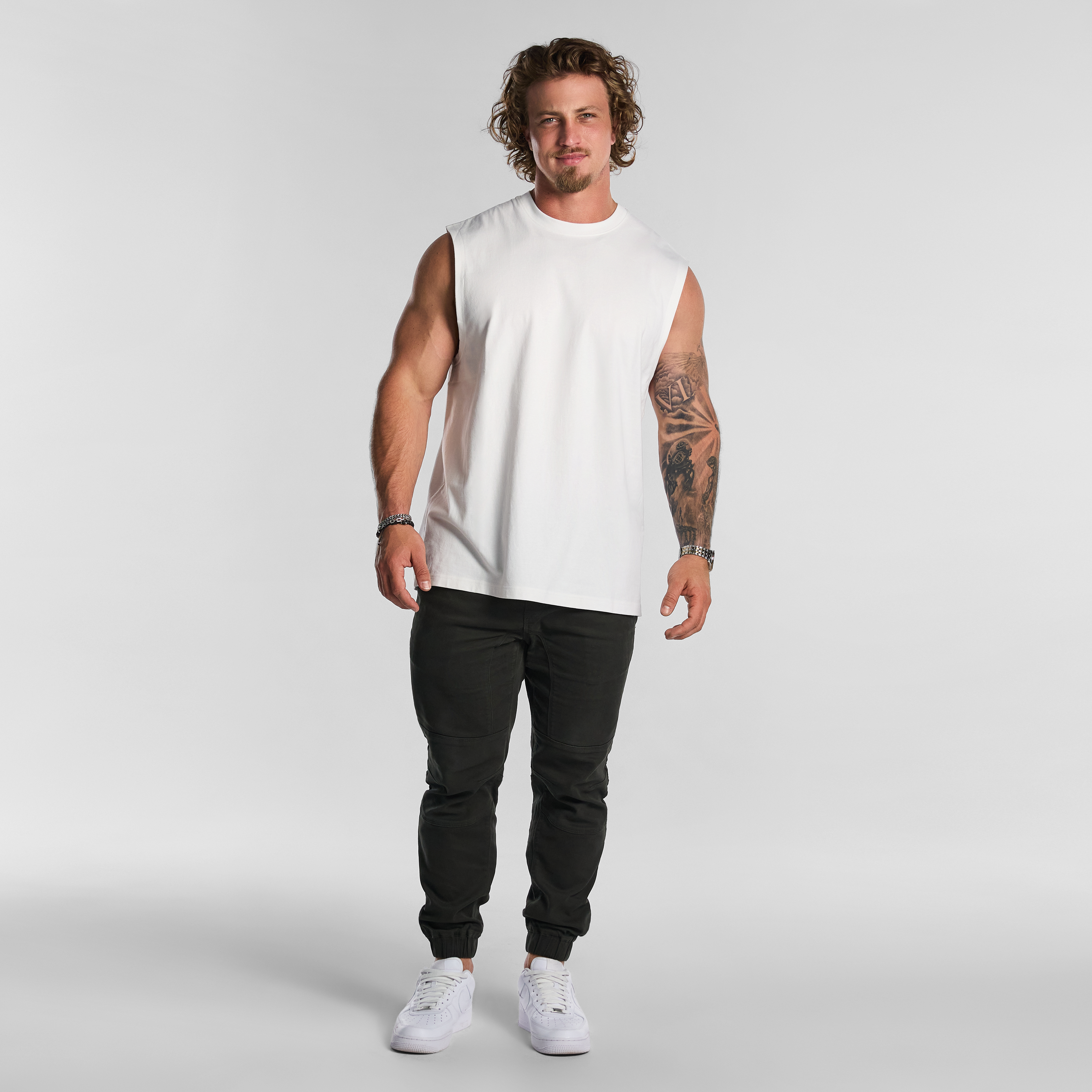 White Sleeveless Tee