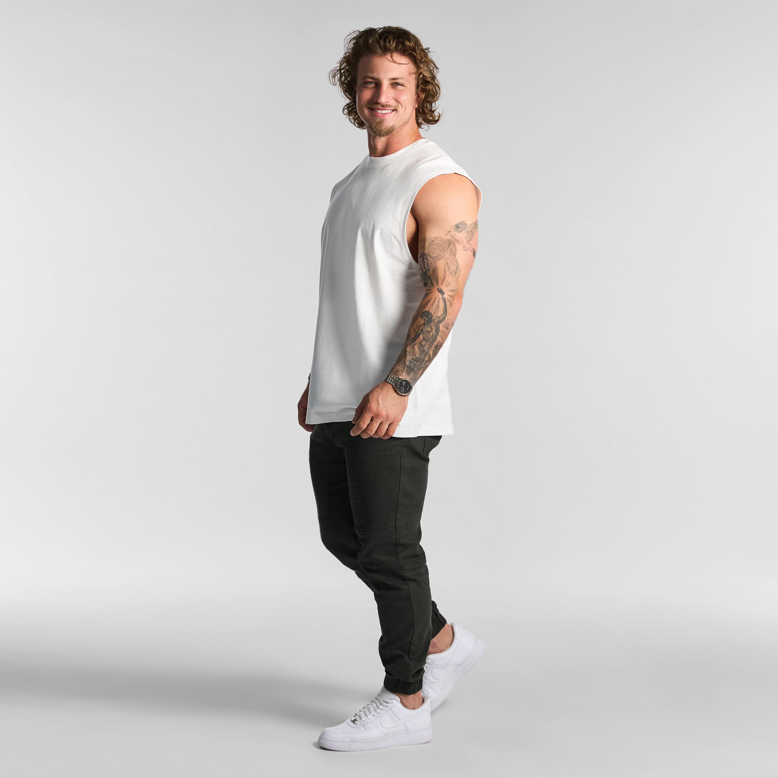 White Sleeveless Tee