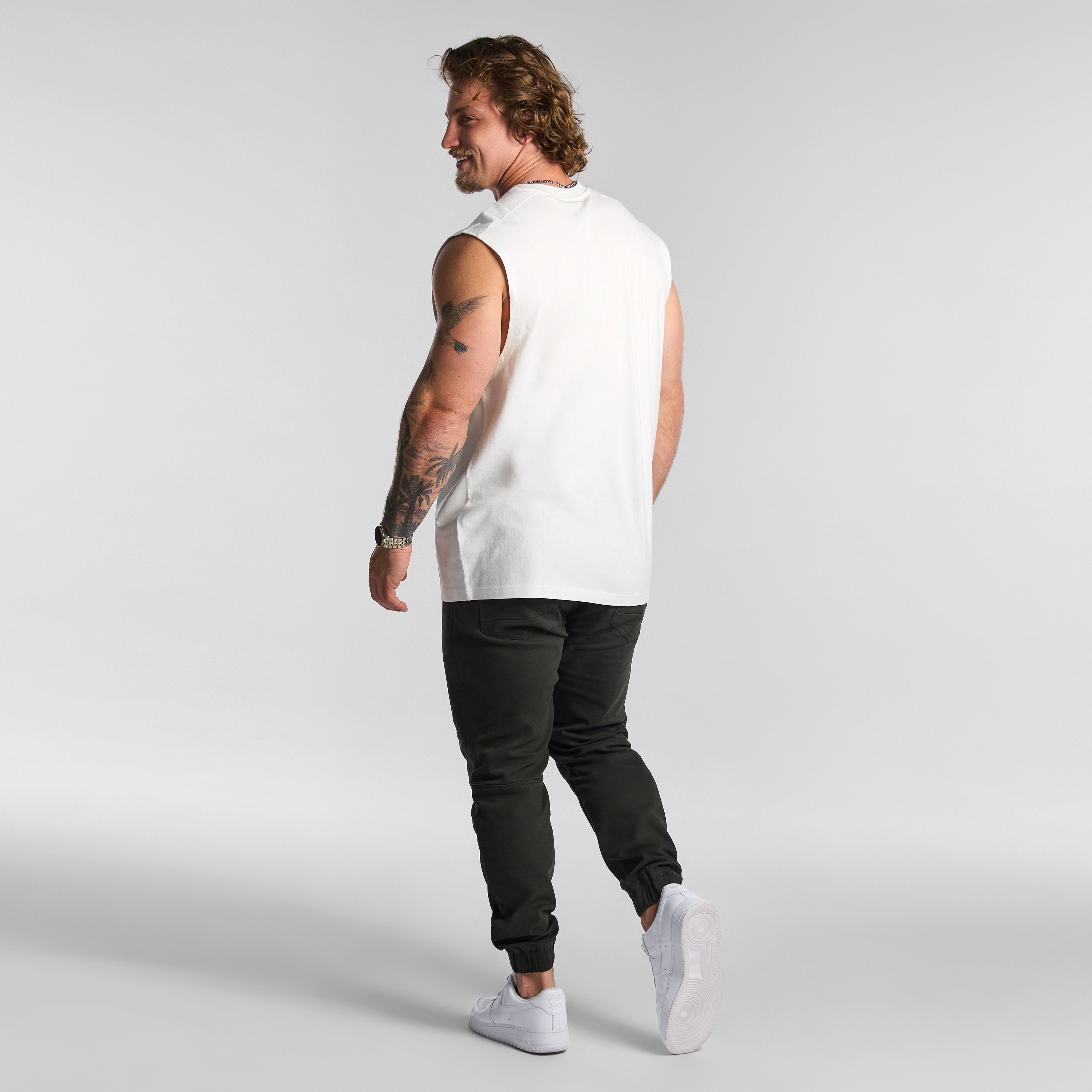 White Sleeveless Tee