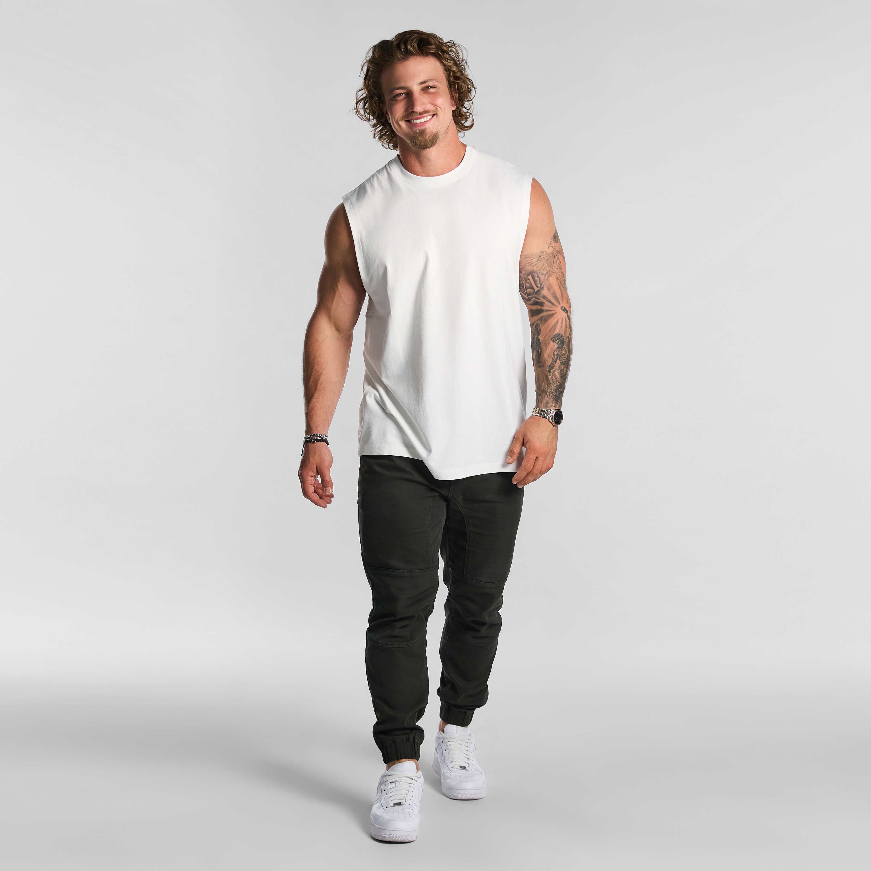 White Sleeveless Tee