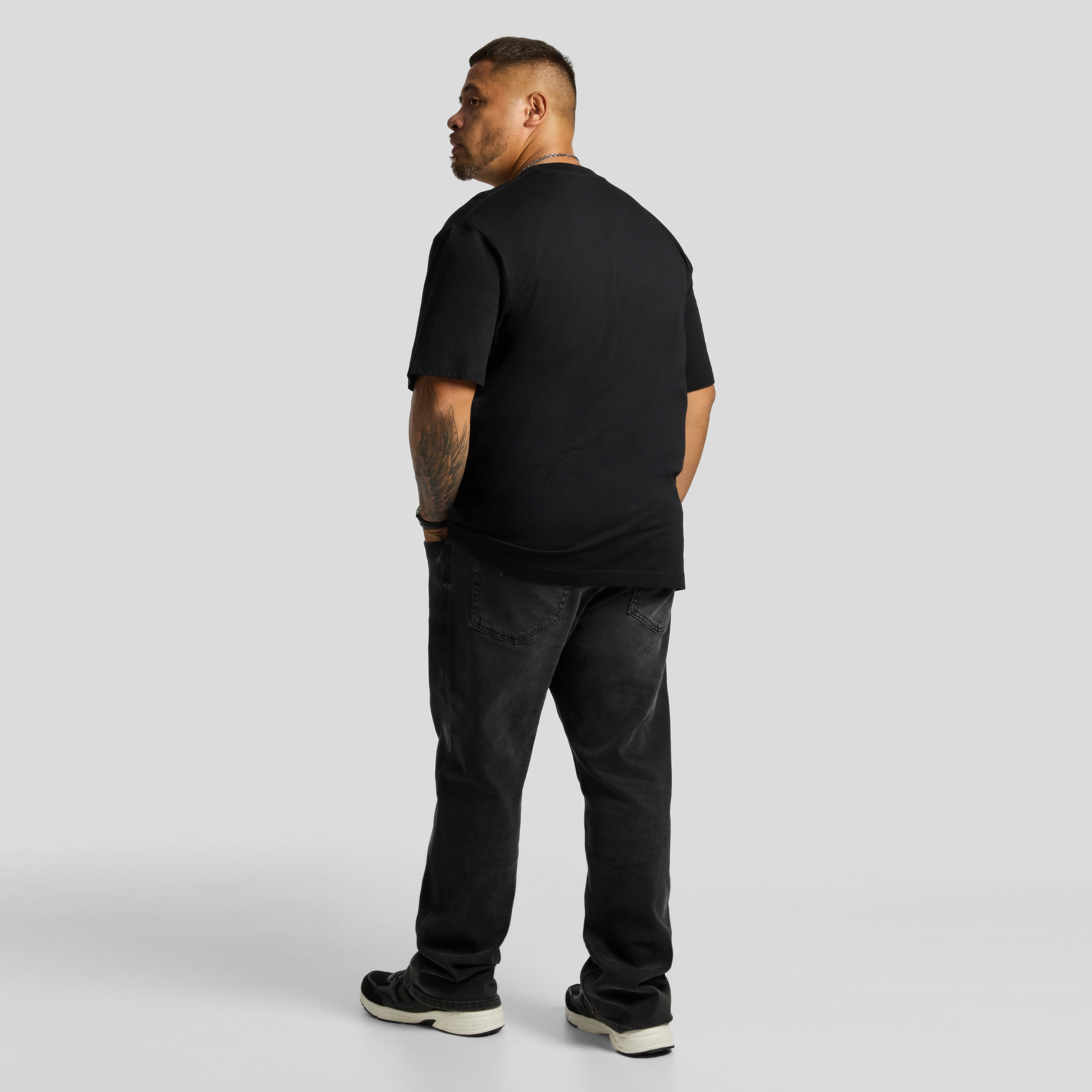 Black Essential Relaxed Crew Tee