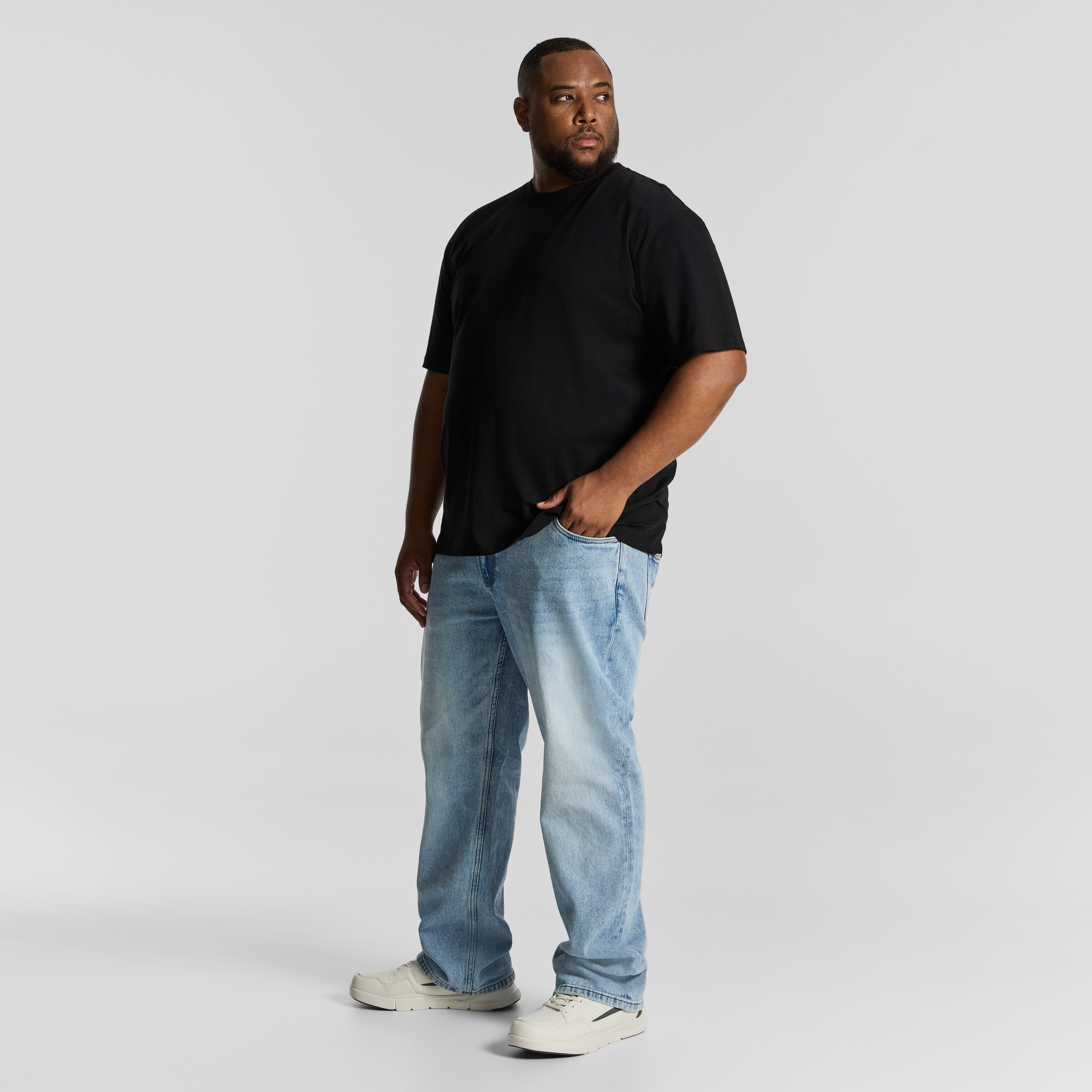 Black Essential Relaxed Crew Tee