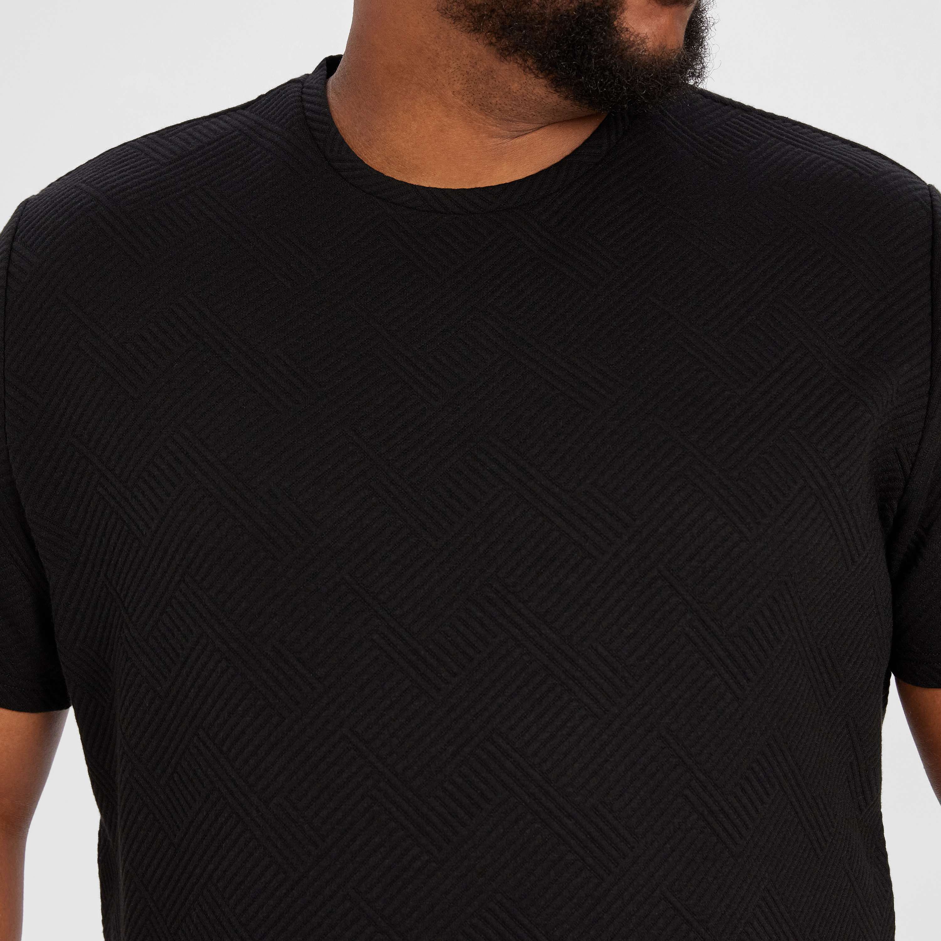 Black Matrix Texured Crew Tee