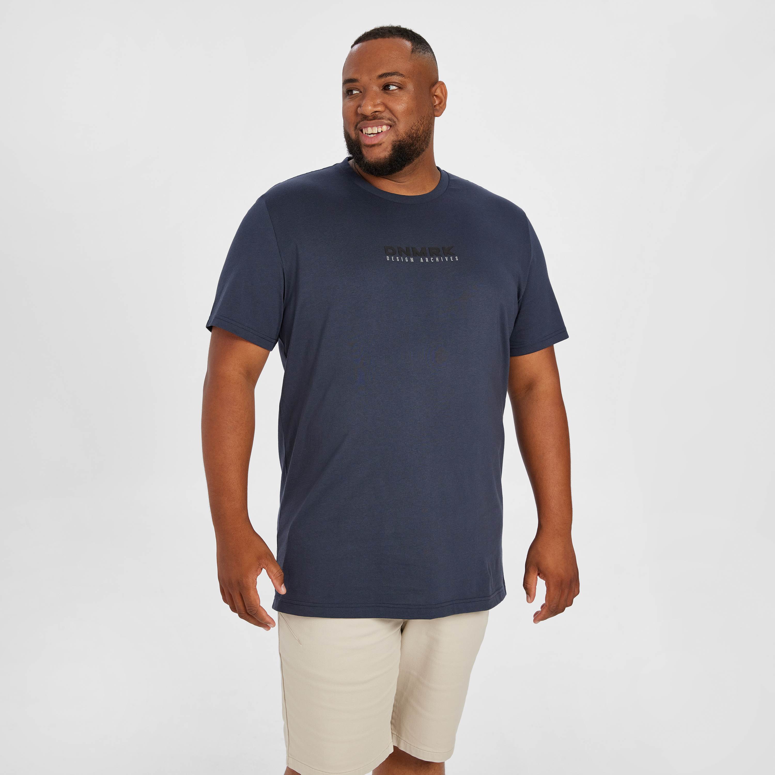 Steel Blue Vector Longline Crew Tee