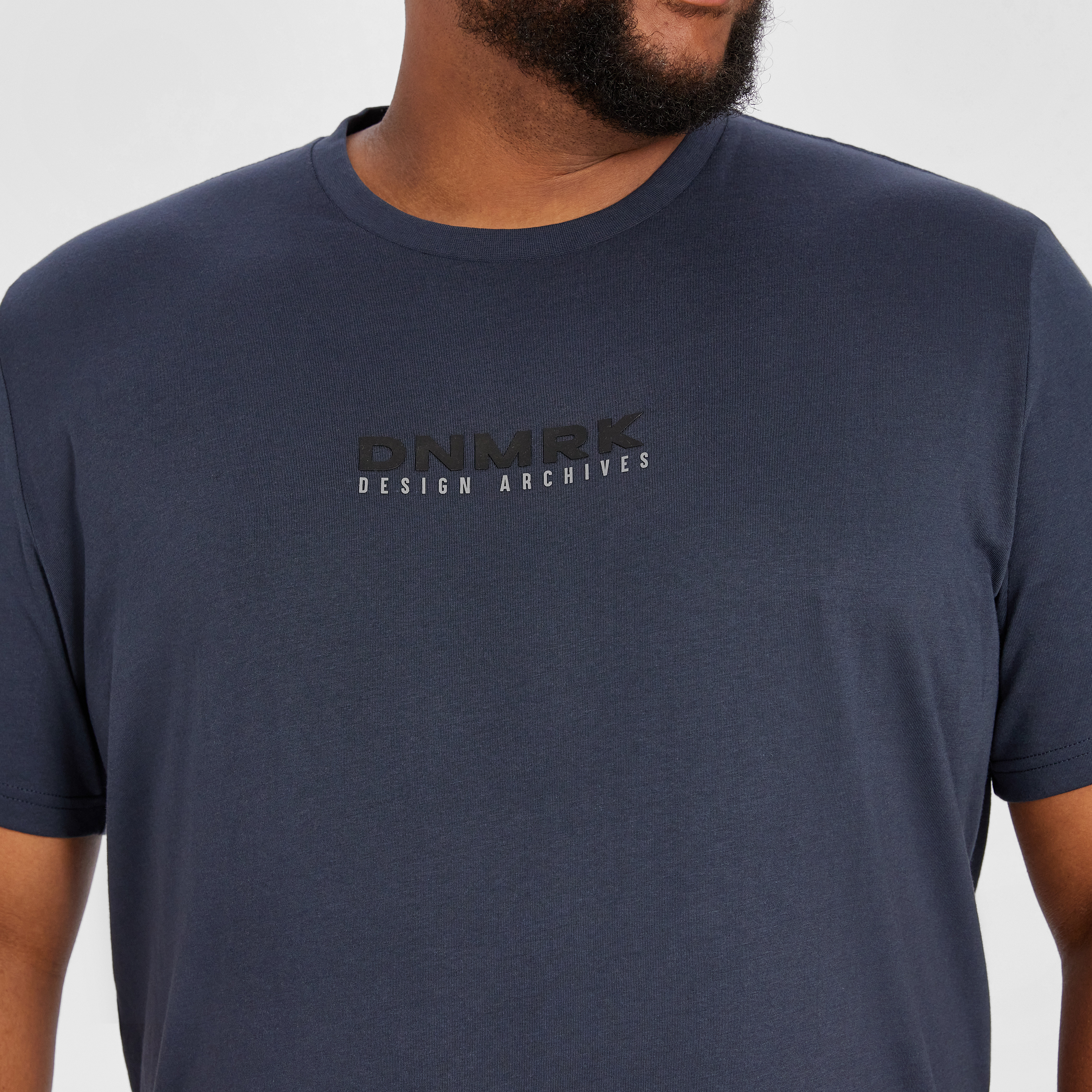 Steel Blue Vector Longline Crew Tee