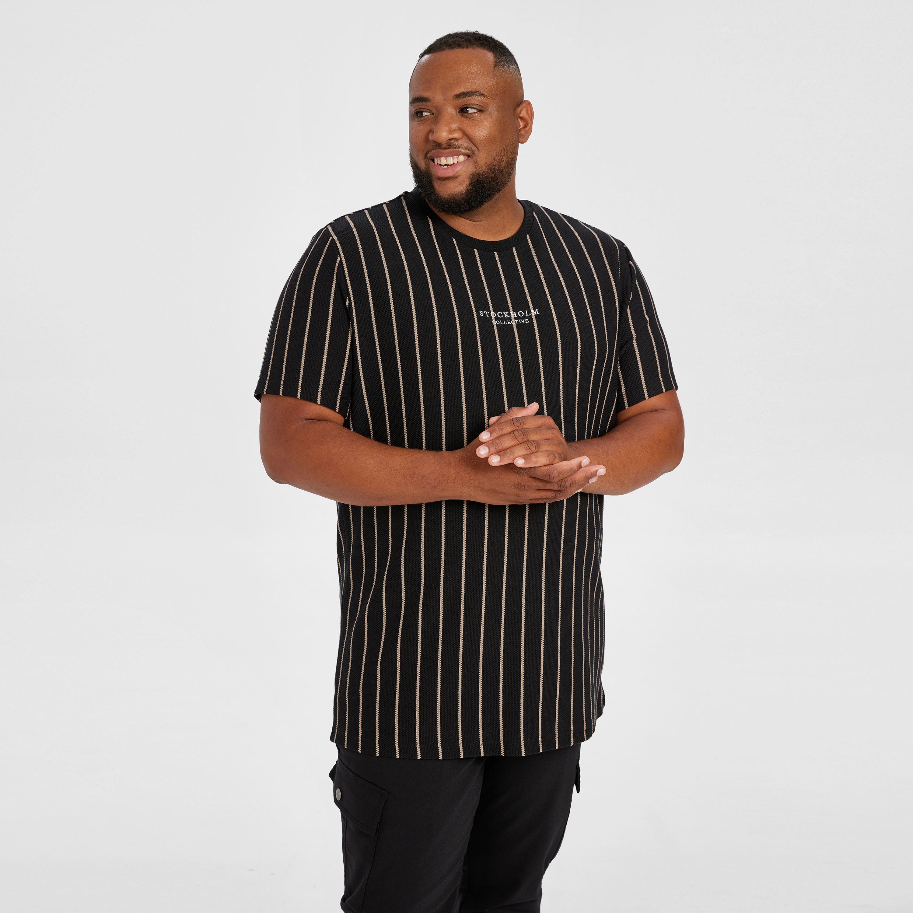 Visby Textured Stripe Crew Tee