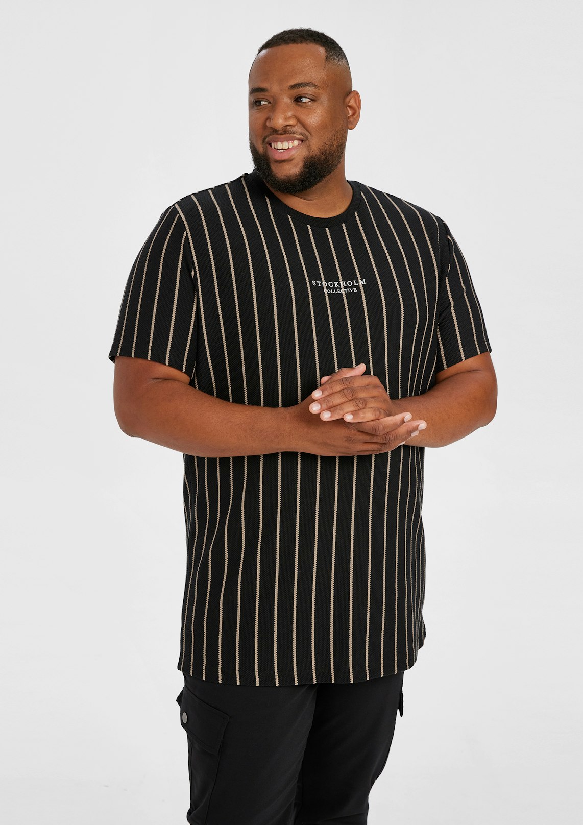 Visby Textured Stripe Crew Tee