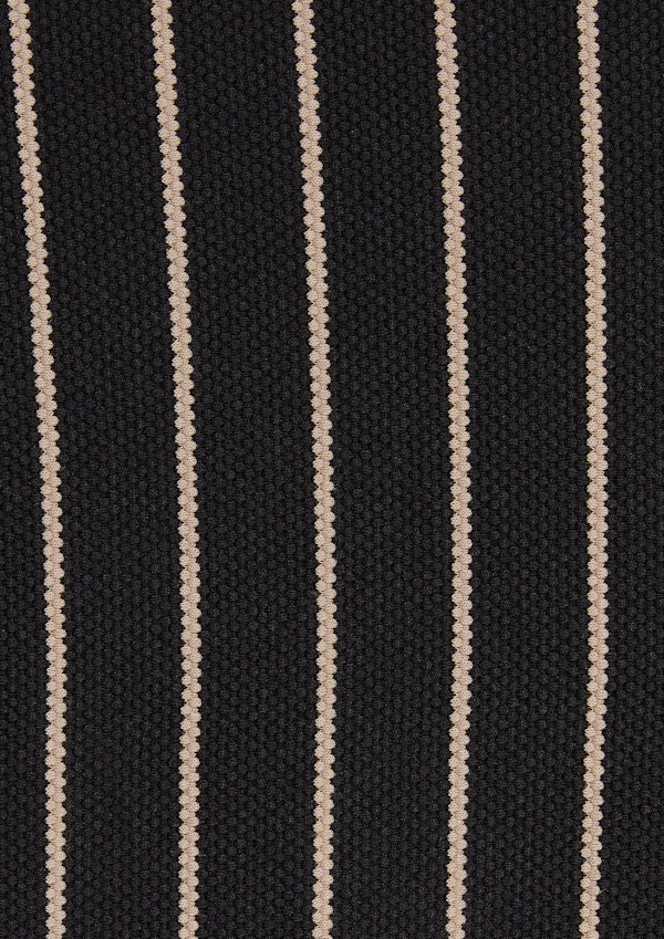 Black Visby Textured Stripe Crew Tee