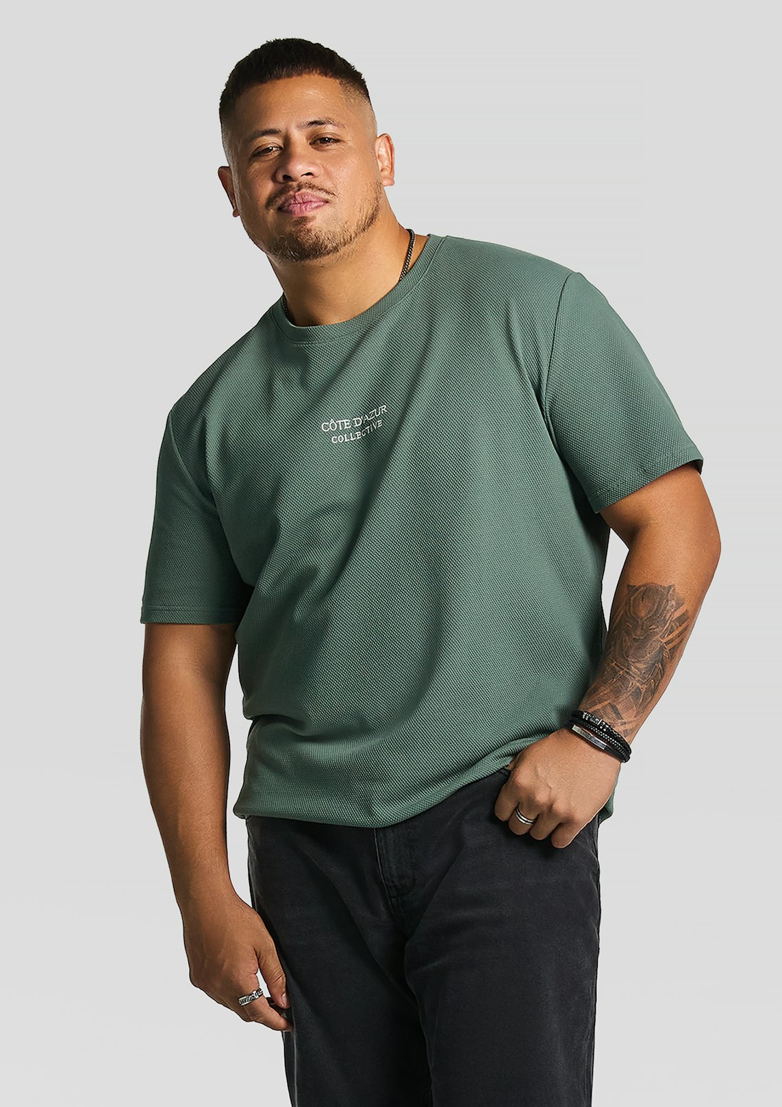 Archie Textured Crew Neck Tee