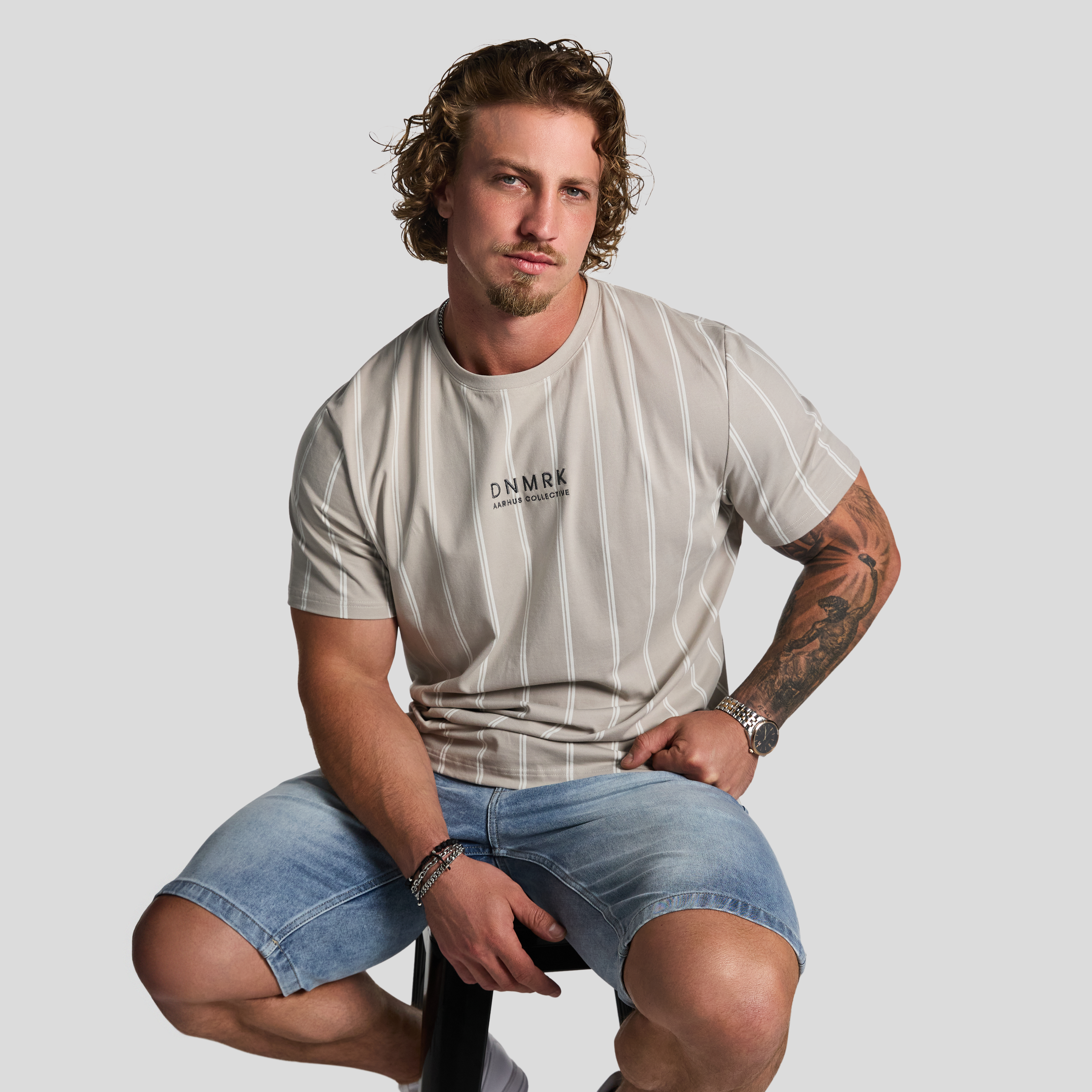 Jasper Stripe Crew Tee