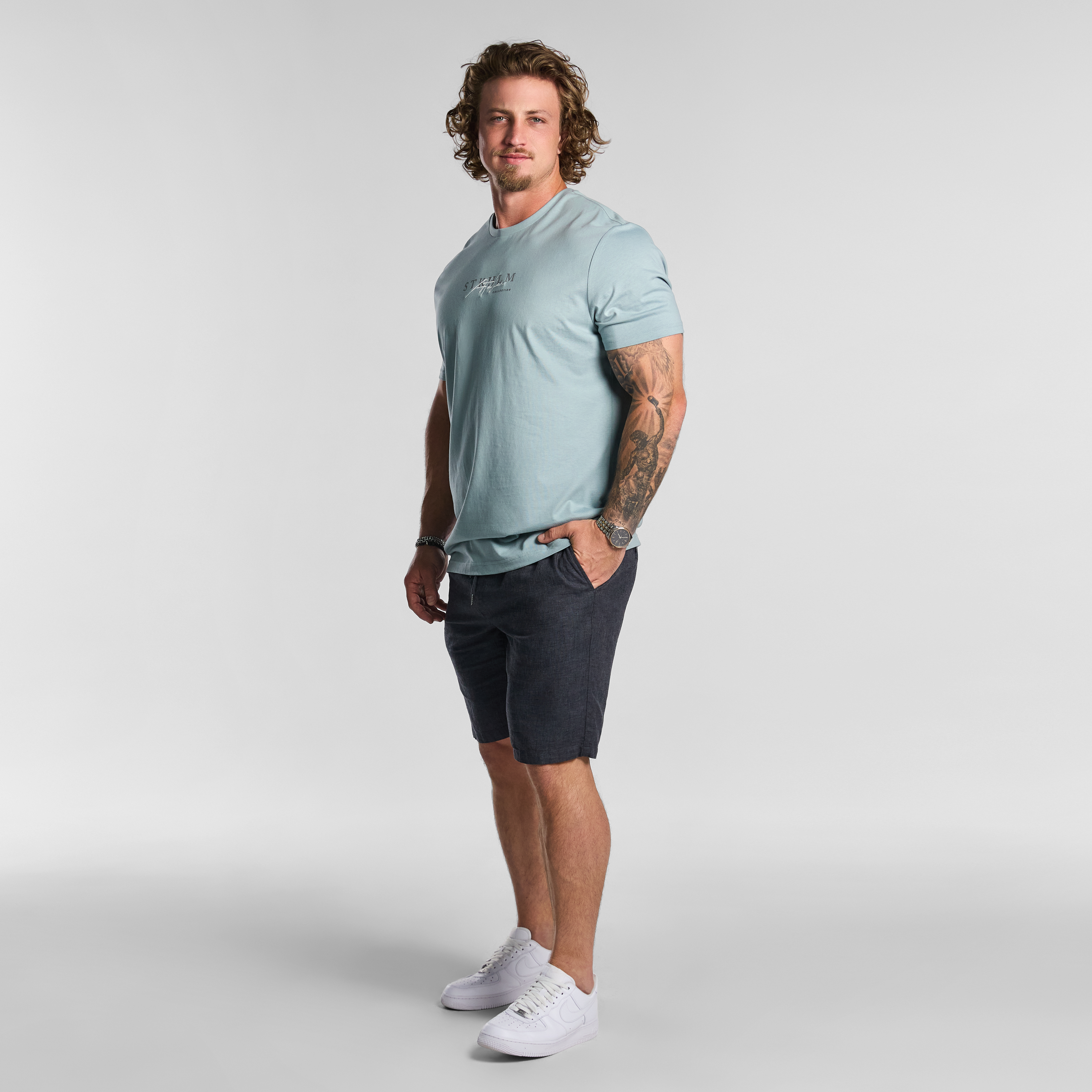 Sage Green Stephen Crew Neck Tee