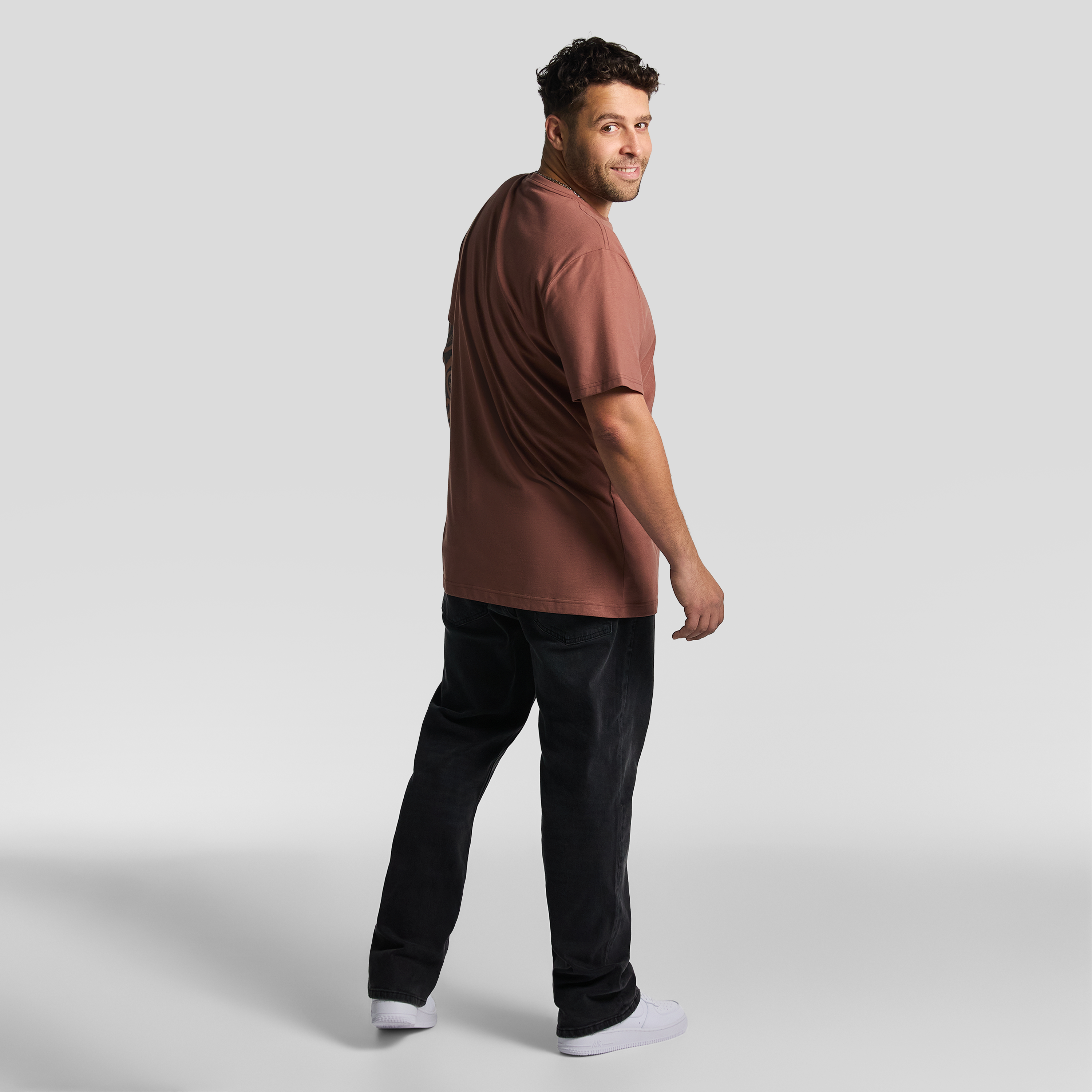 Dark Pink Charles Crew Neck Tee