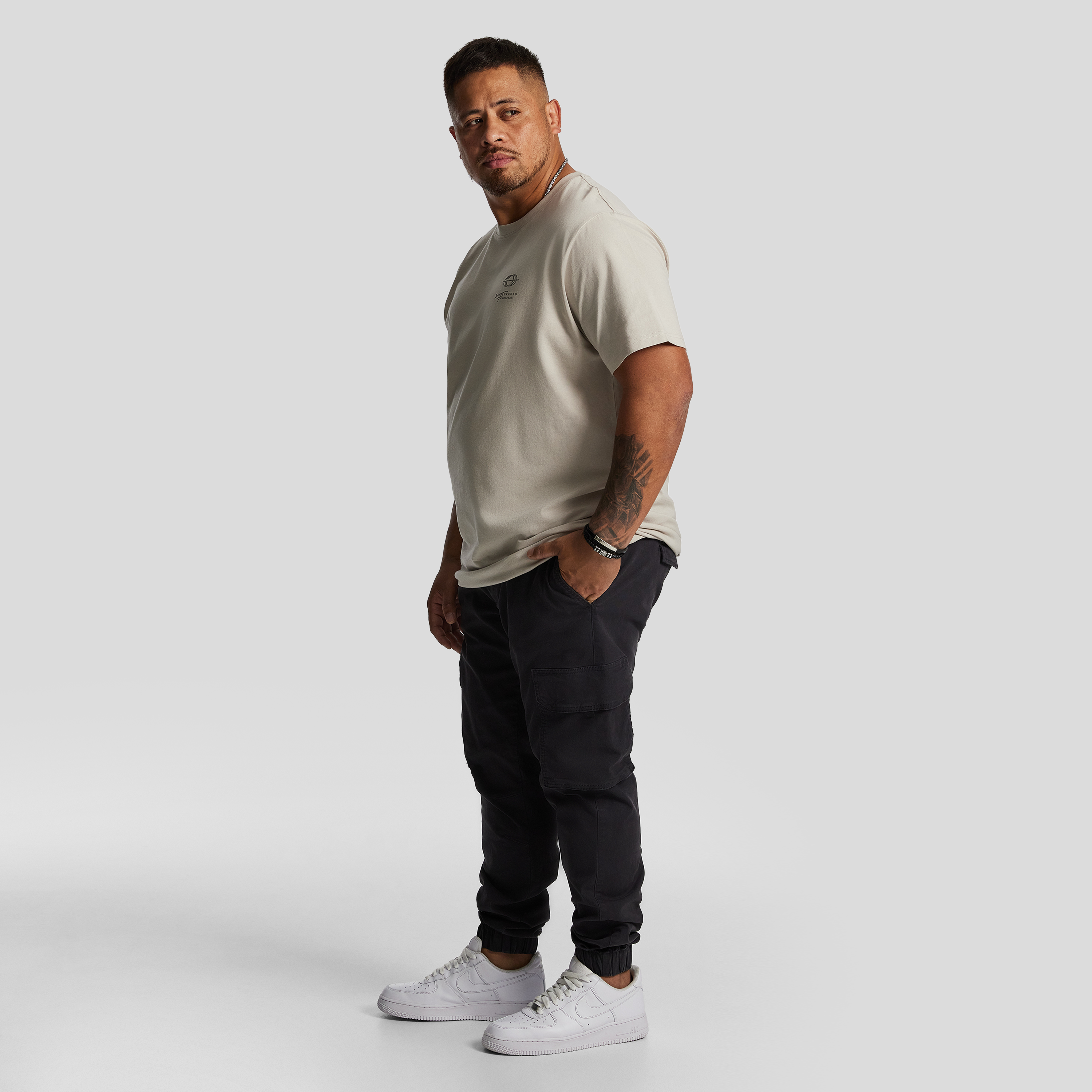 Stone Andrew Longline Crew Neck Tee