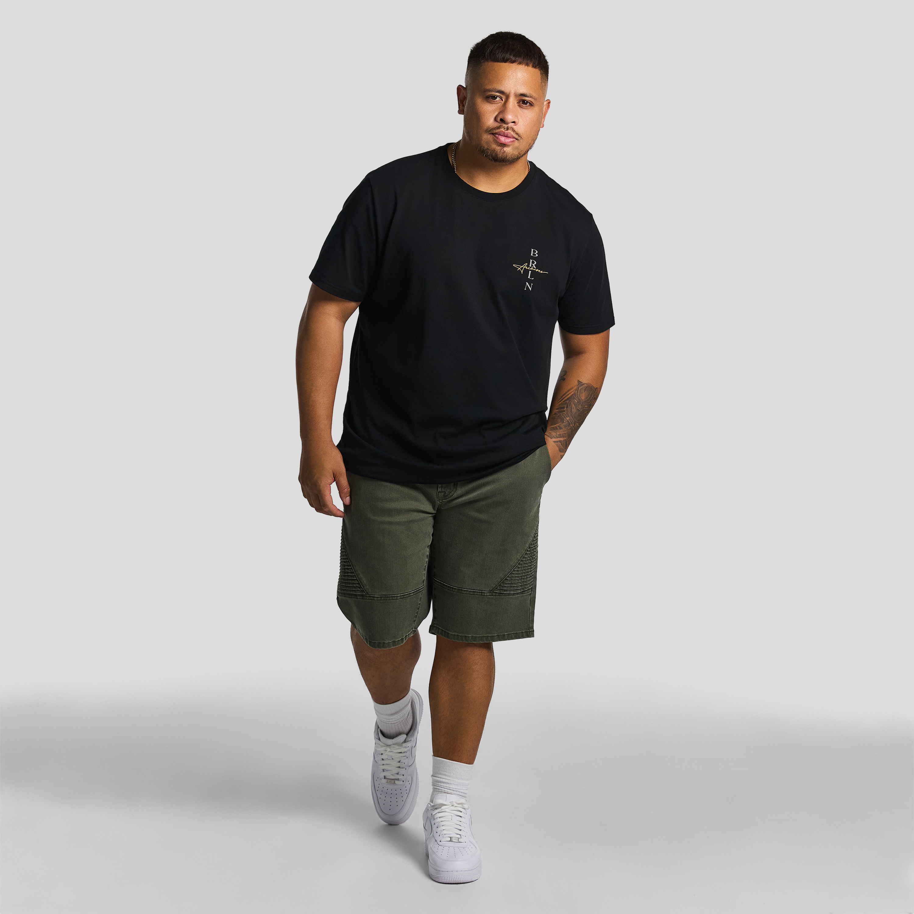 Black Jarrod Longline Crew Tee