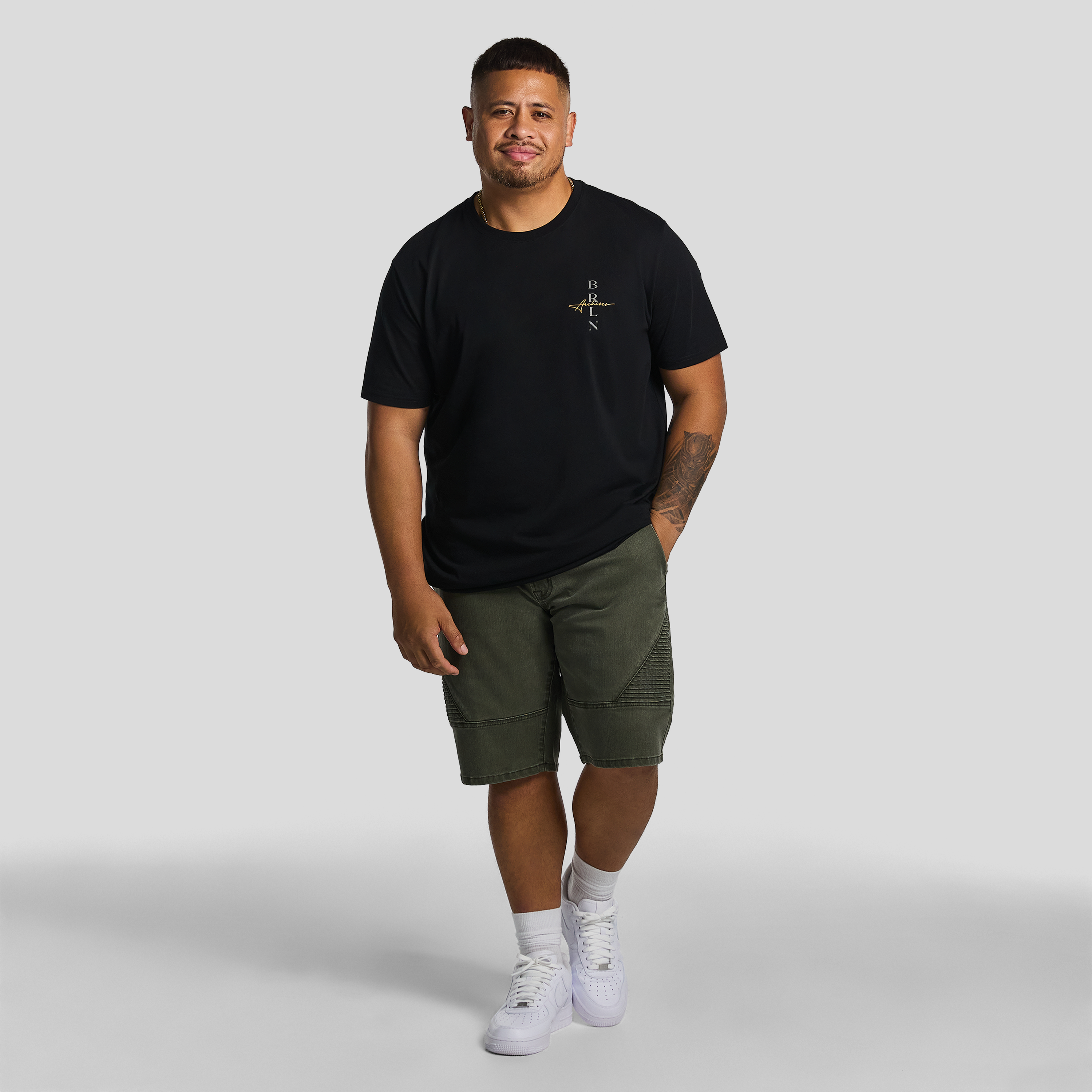 Black Jarrod Longline Crew Tee