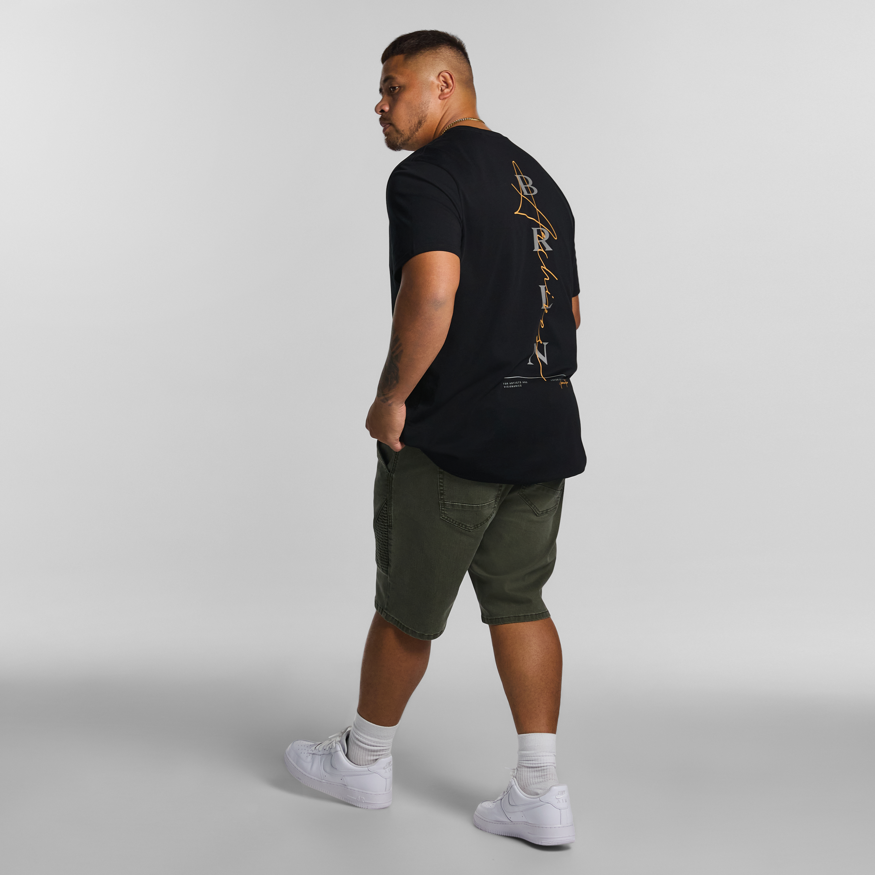 Black Jarrod Longline Crew Tee