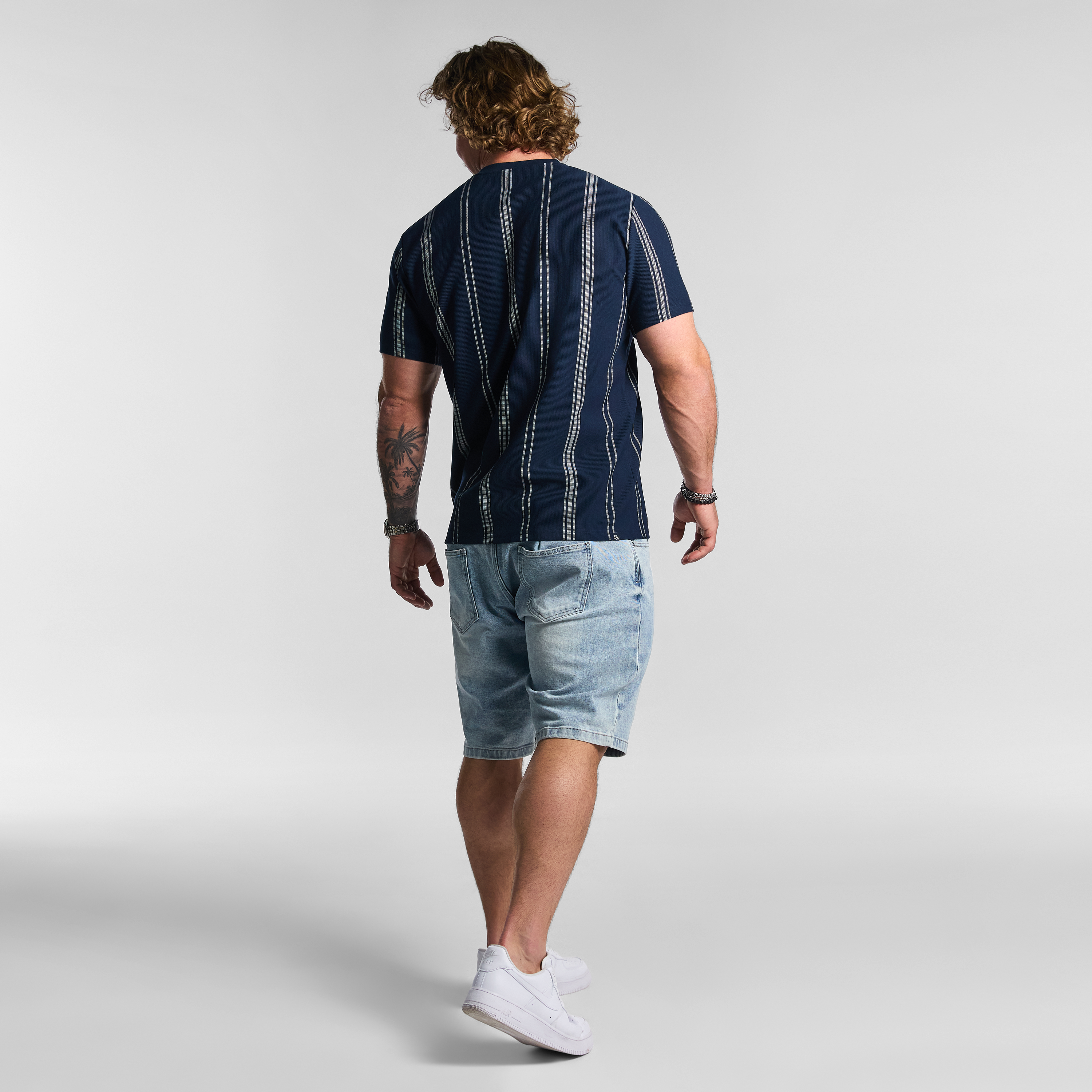 Blue John Stripe Crew Neck Tee