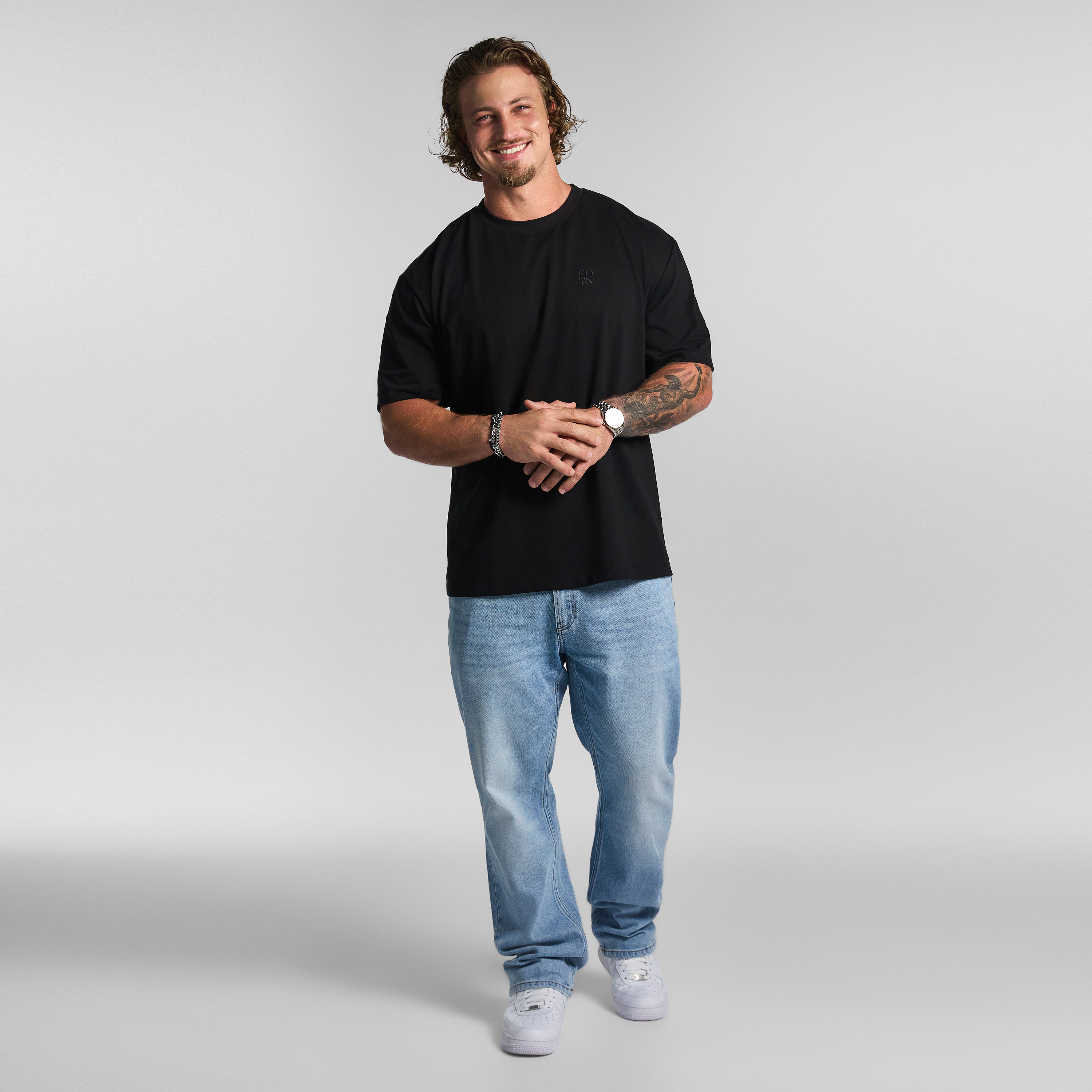 Black Cole Relaxed Crew Neck Tee