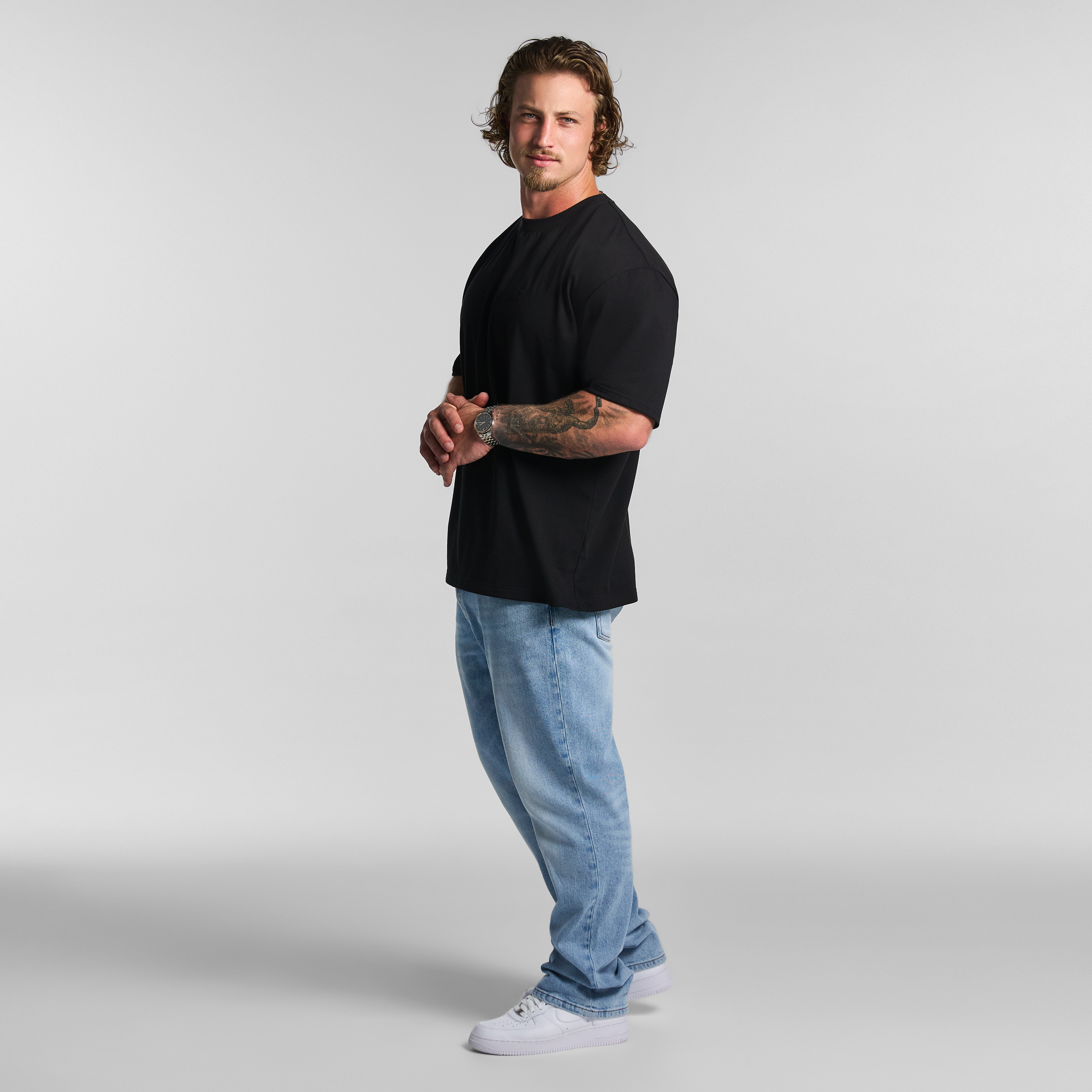 Black Cole Relaxed Crew Neck Tee