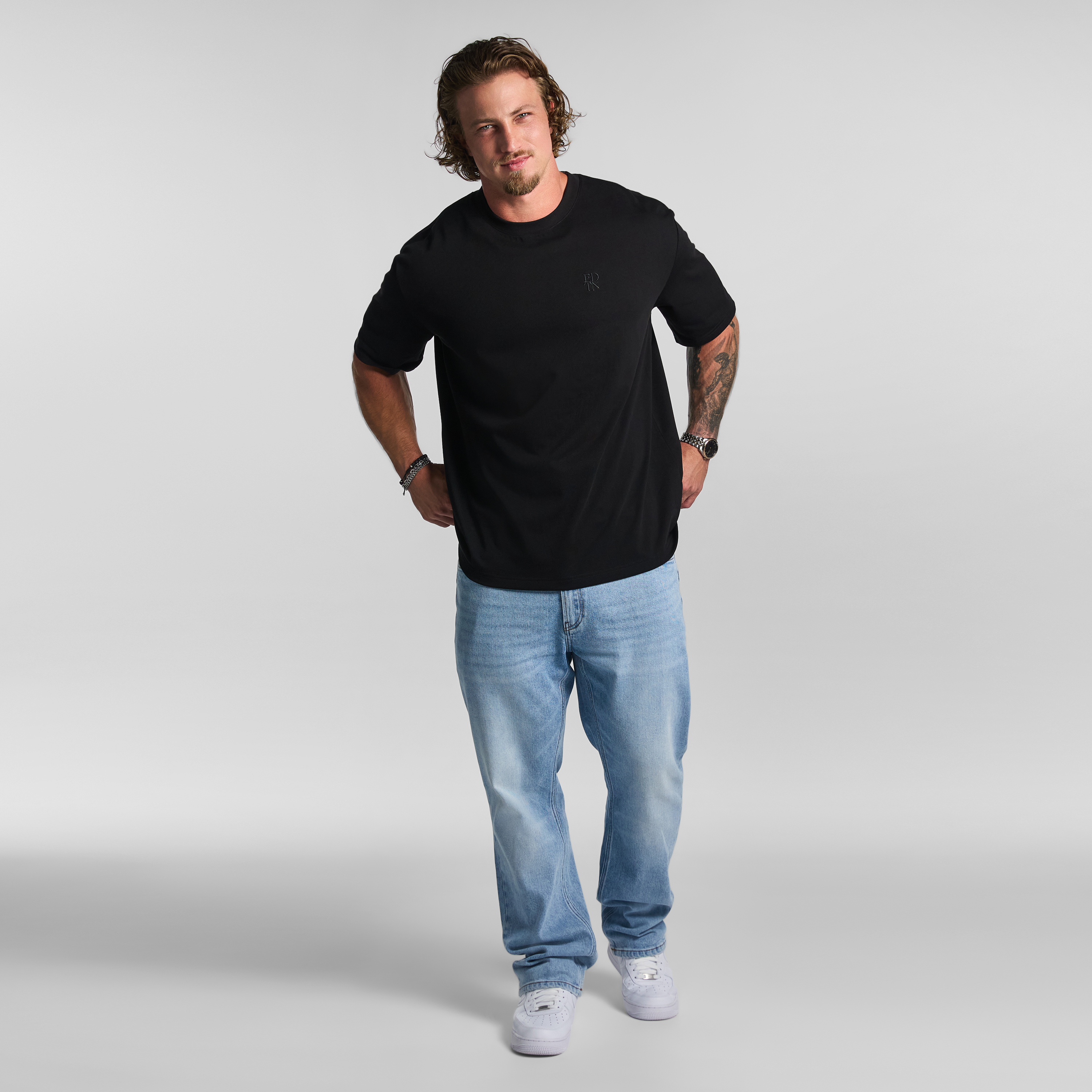 Black Cole Relaxed Crew Neck Tee