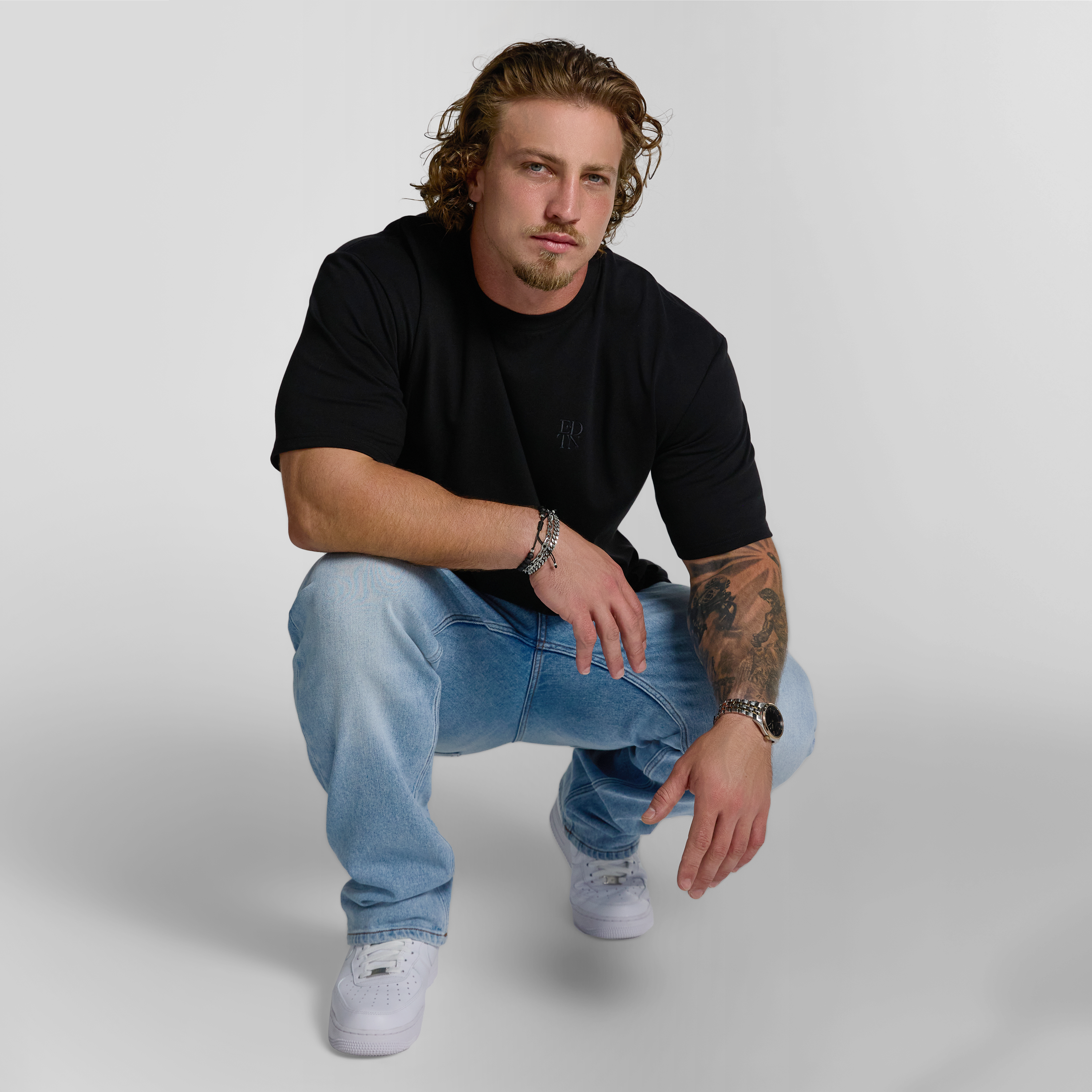 Black Cole Relaxed Crew Neck Tee