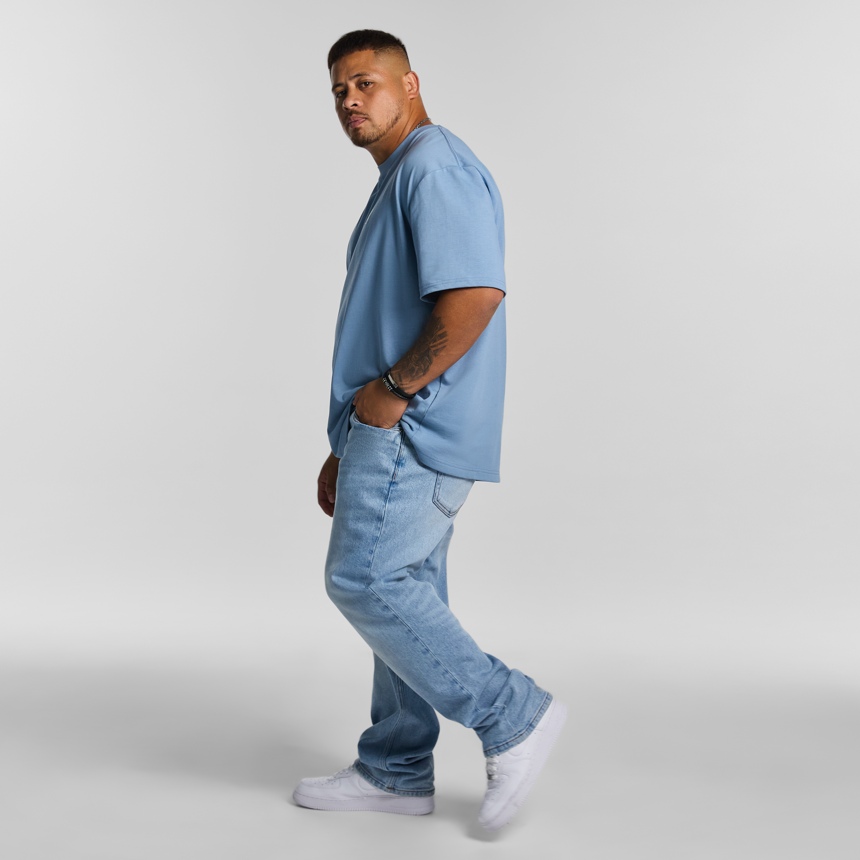 Blue Cole Relaxed Crew Neck Tee