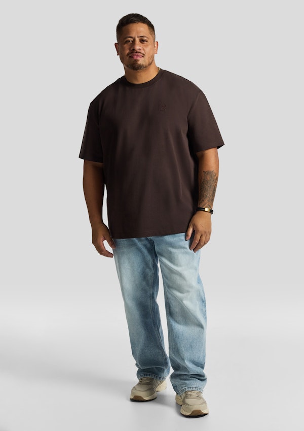 Brown Cole Relaxed Crew Neck Tee