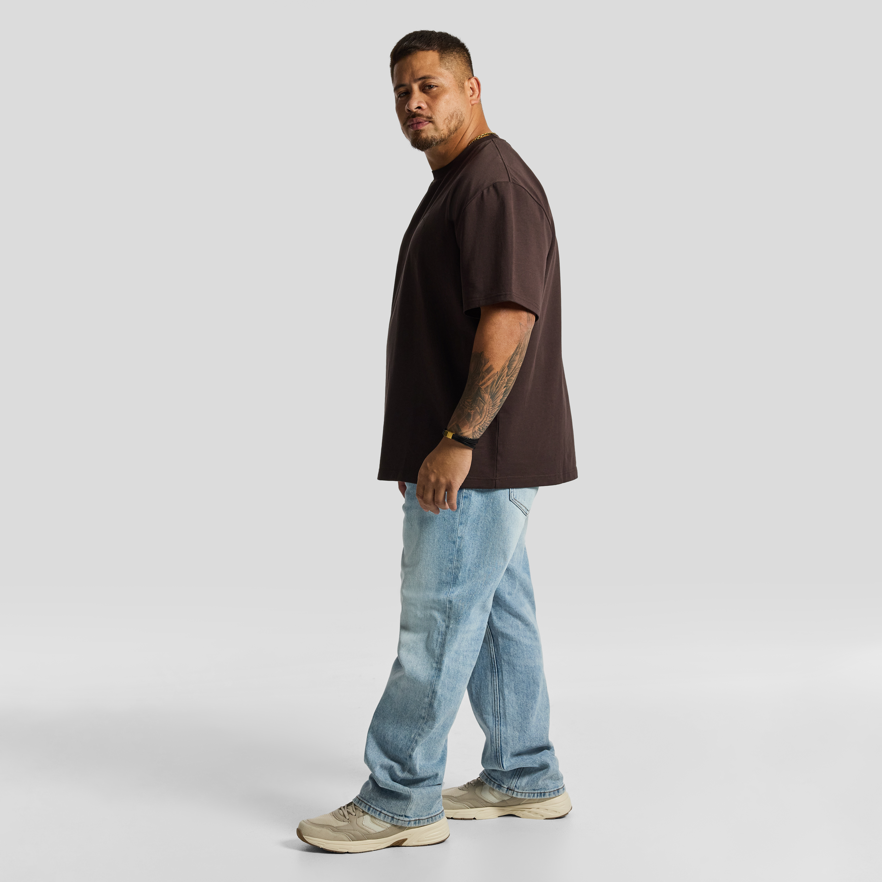 Brown Cole Relaxed Crew Neck Tee