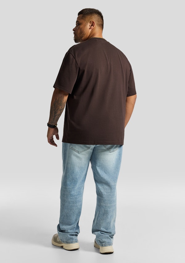 Brown Cole Relaxed Crew Neck Tee