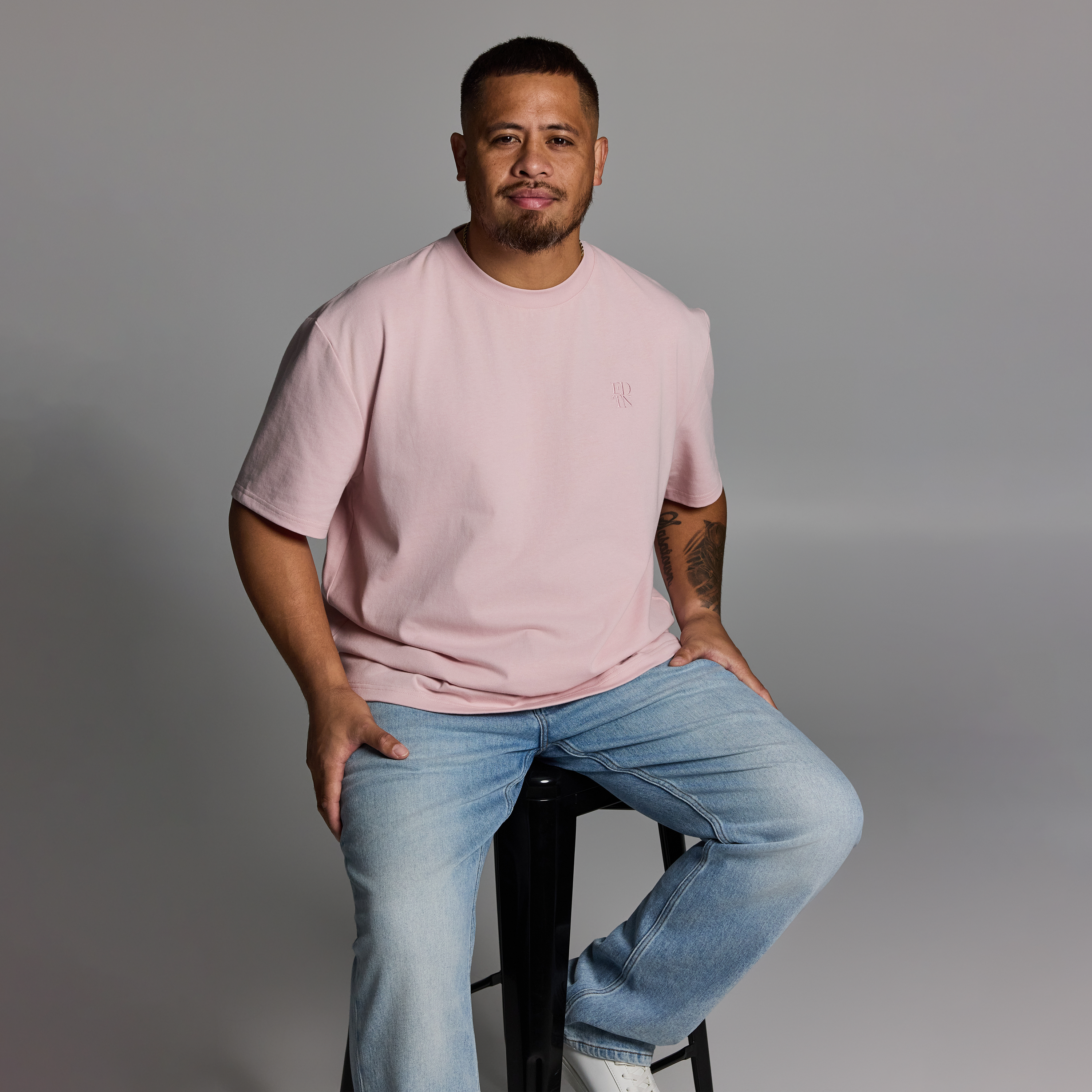 Pink Cole Relaxed Crew Tee