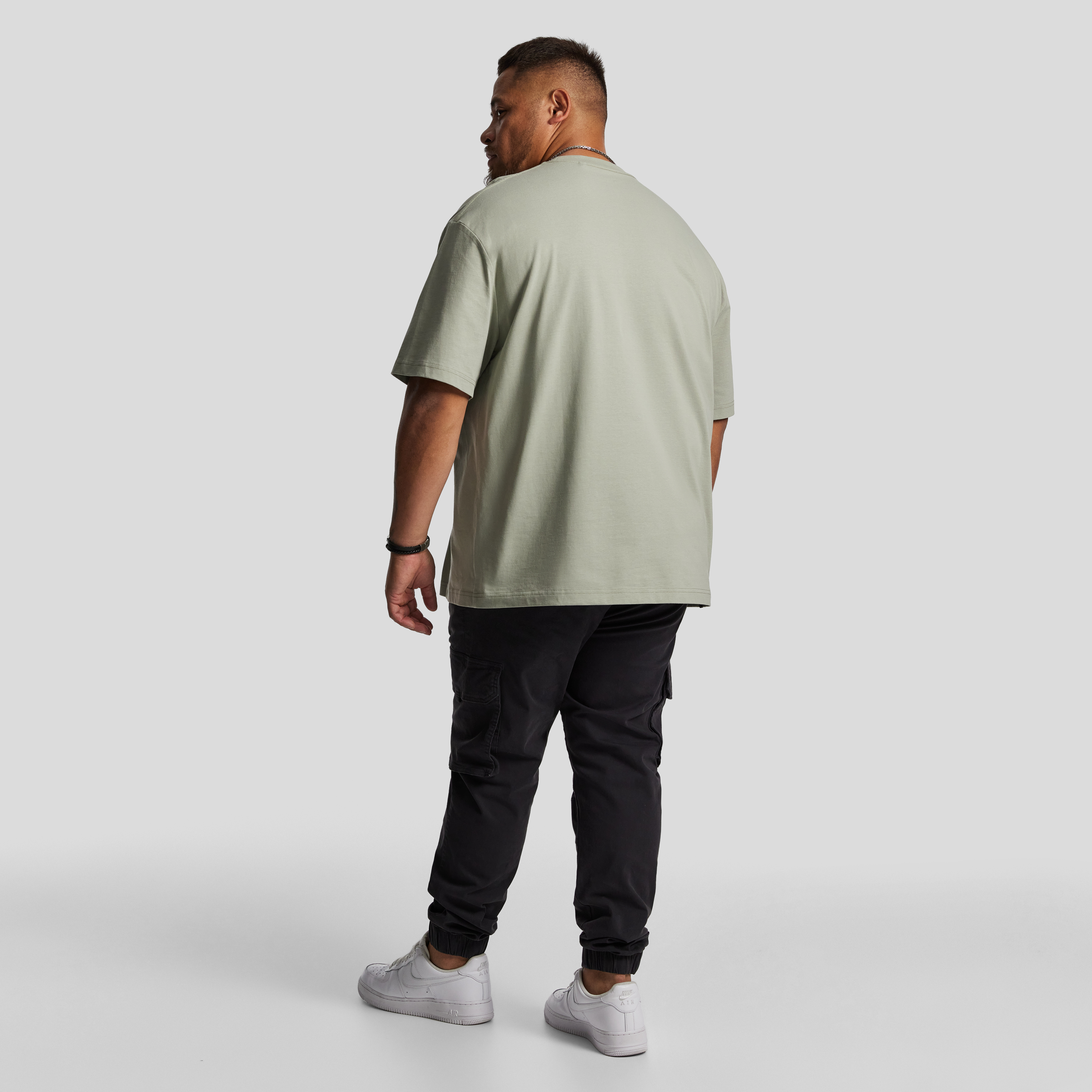 Sage Green Banks Relaxed Crew Neck Tee