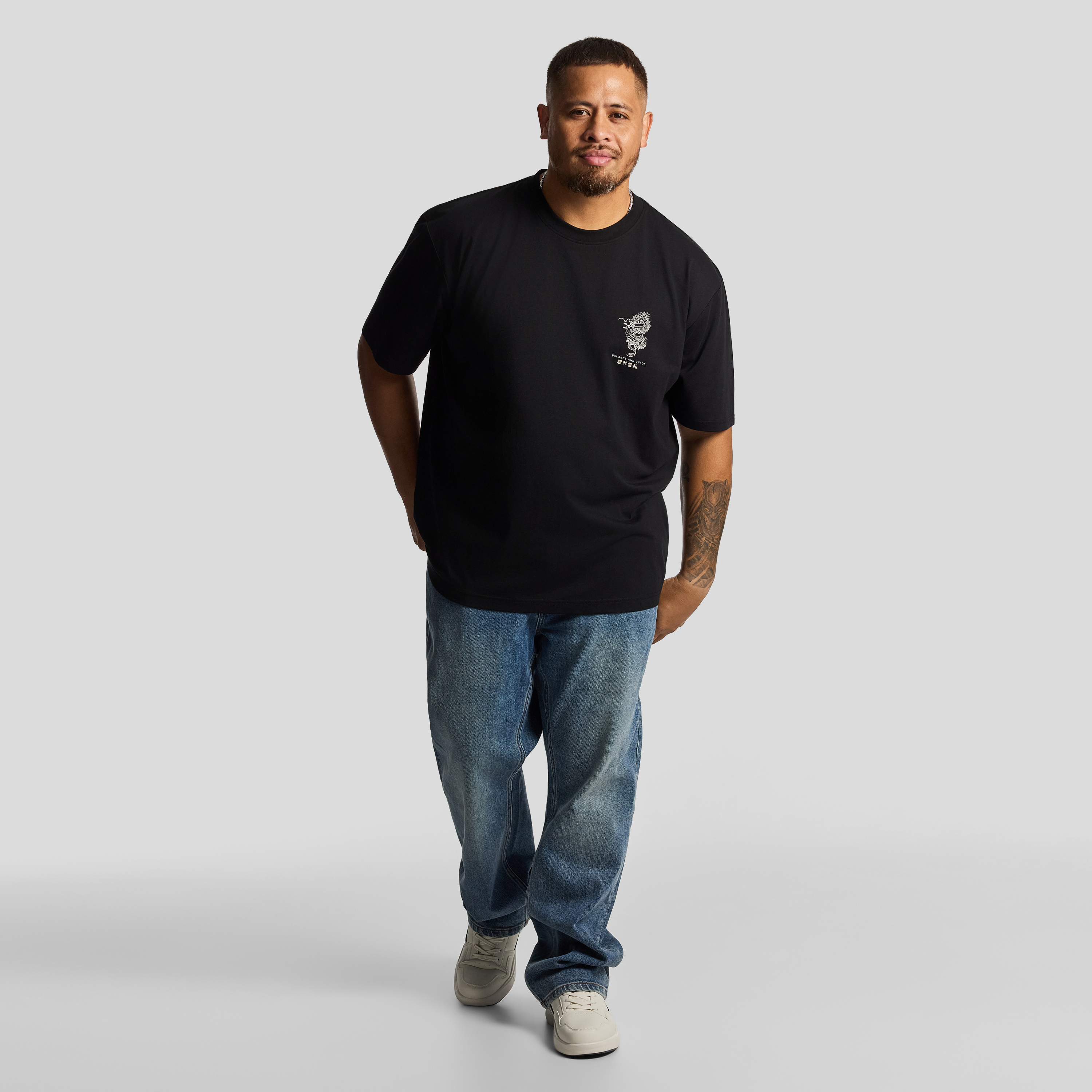 Black Cody Relaxed Crew Tee
